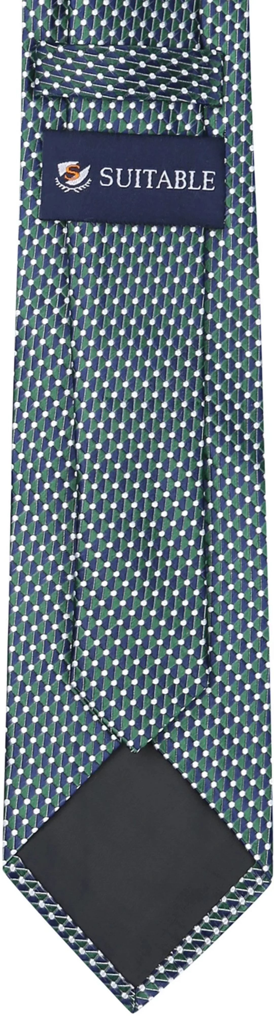 Suitable Krawatte Seide Druck Dots Dunkelgrün - günstig online kaufen