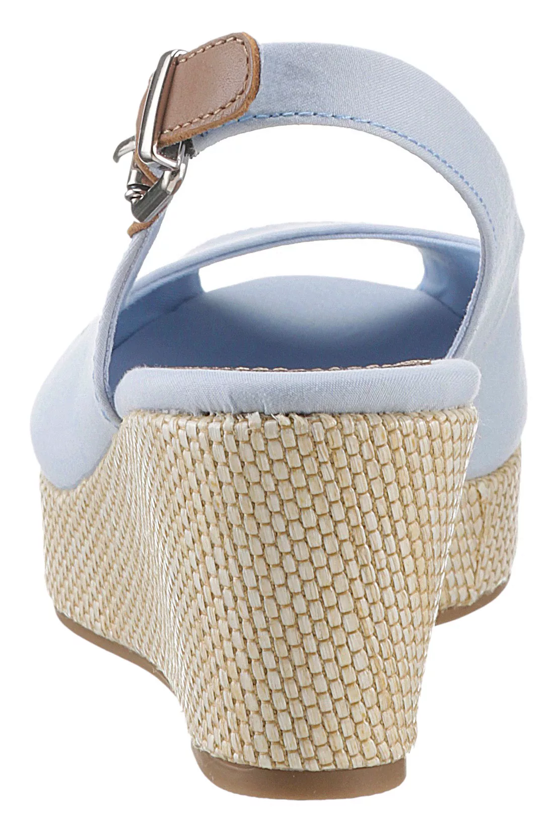 Tommy Hilfiger Sandalette "ICONIC ELBA SLING BACK WEDGE", Sommerschuh, Sand günstig online kaufen