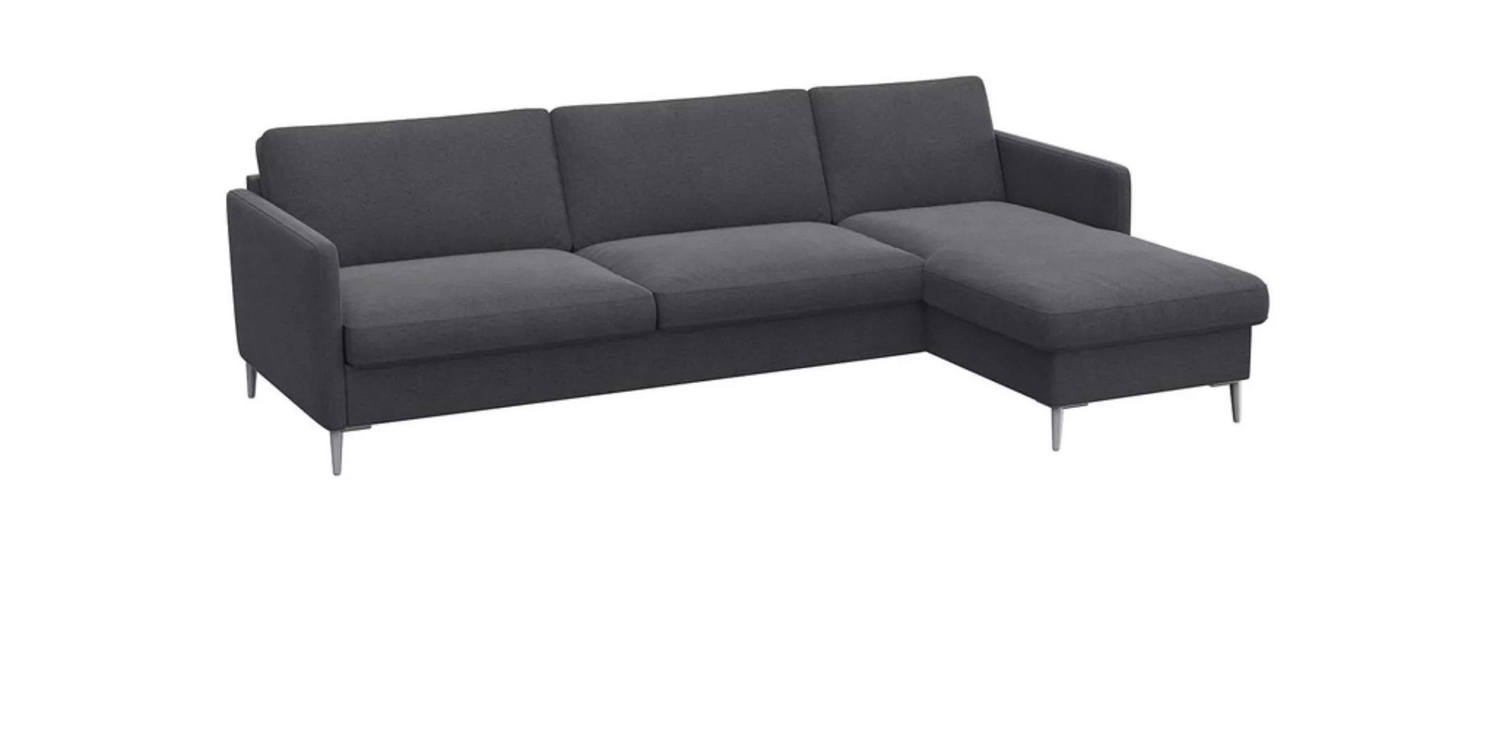 FLEXLUX Ecksofa »Fiore, L-Form«, schmale Armlehnen, Kaltschaum, Füße Alu günstig online kaufen