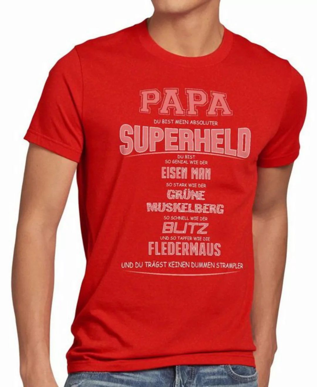 style3 T-Shirt Papa Superheld Super Held Hero Fun Funshirt Spruch Shirt Vat günstig online kaufen