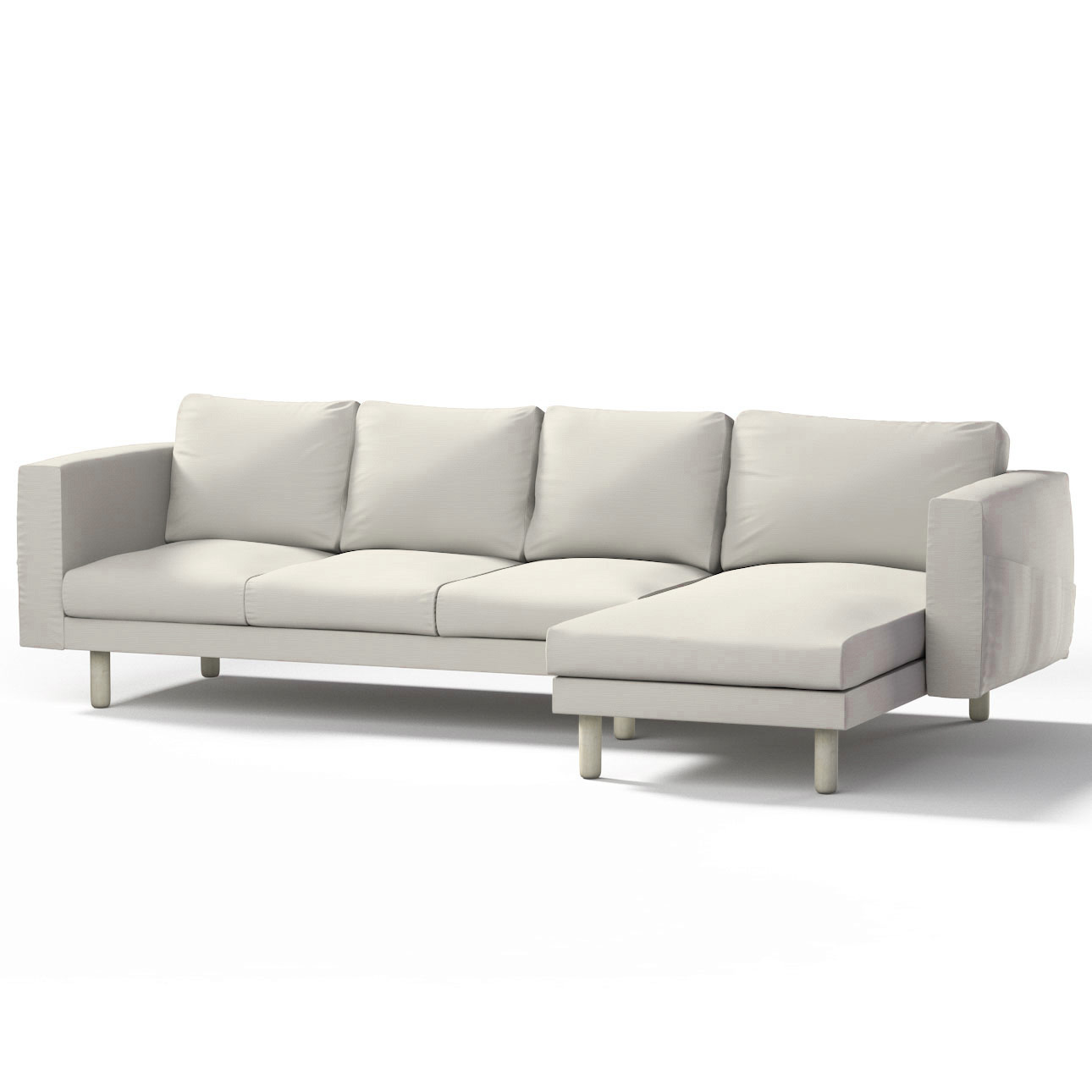 Bezug für Norsborg 4-Sitzer Sofa mit Recamiere, hellgrau , Norsborg Bezug f günstig online kaufen