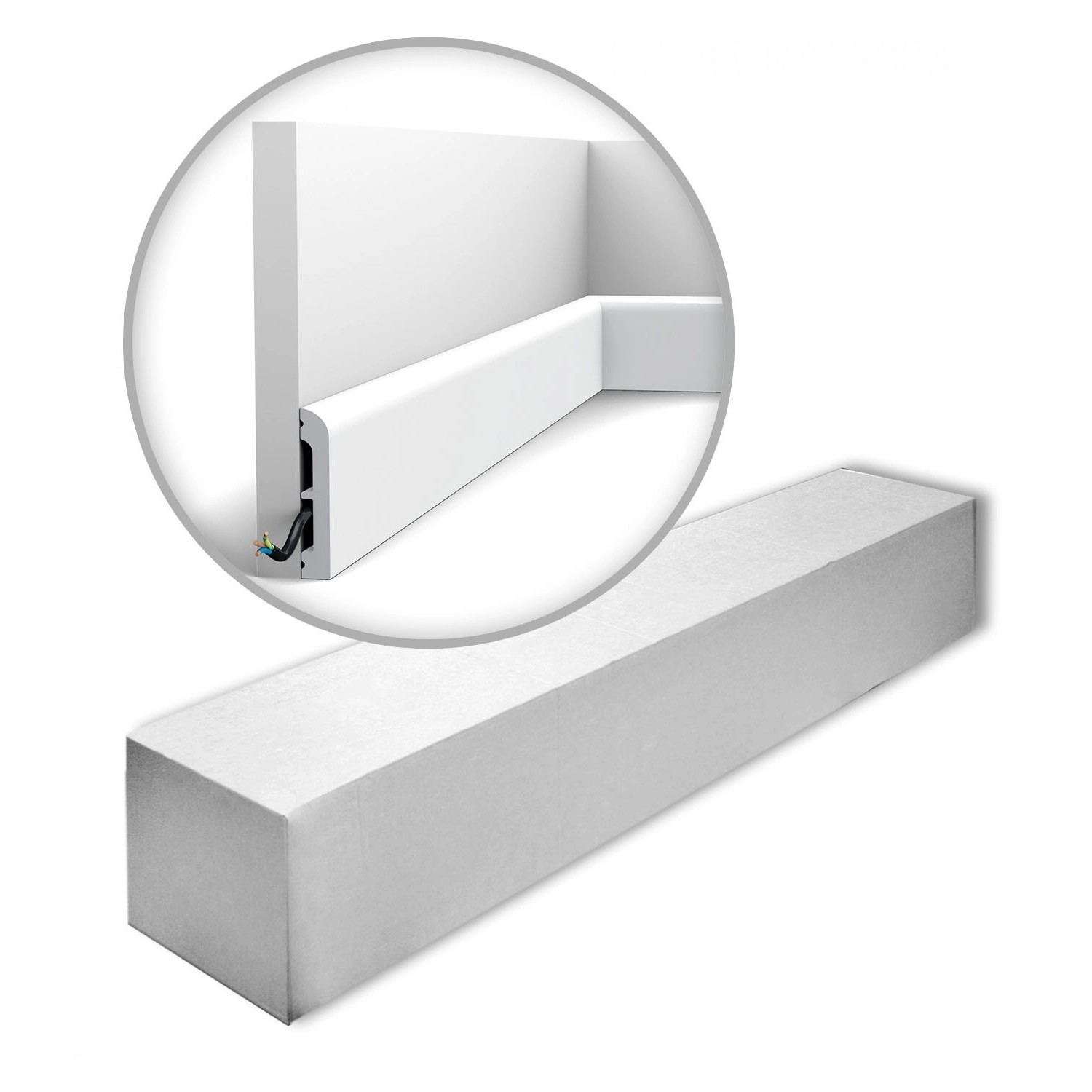 ORAC DECOR SX183-RAL9003-Box AXXENT Sockelleisten 1 Karton 34 Wandleisten 6 günstig online kaufen