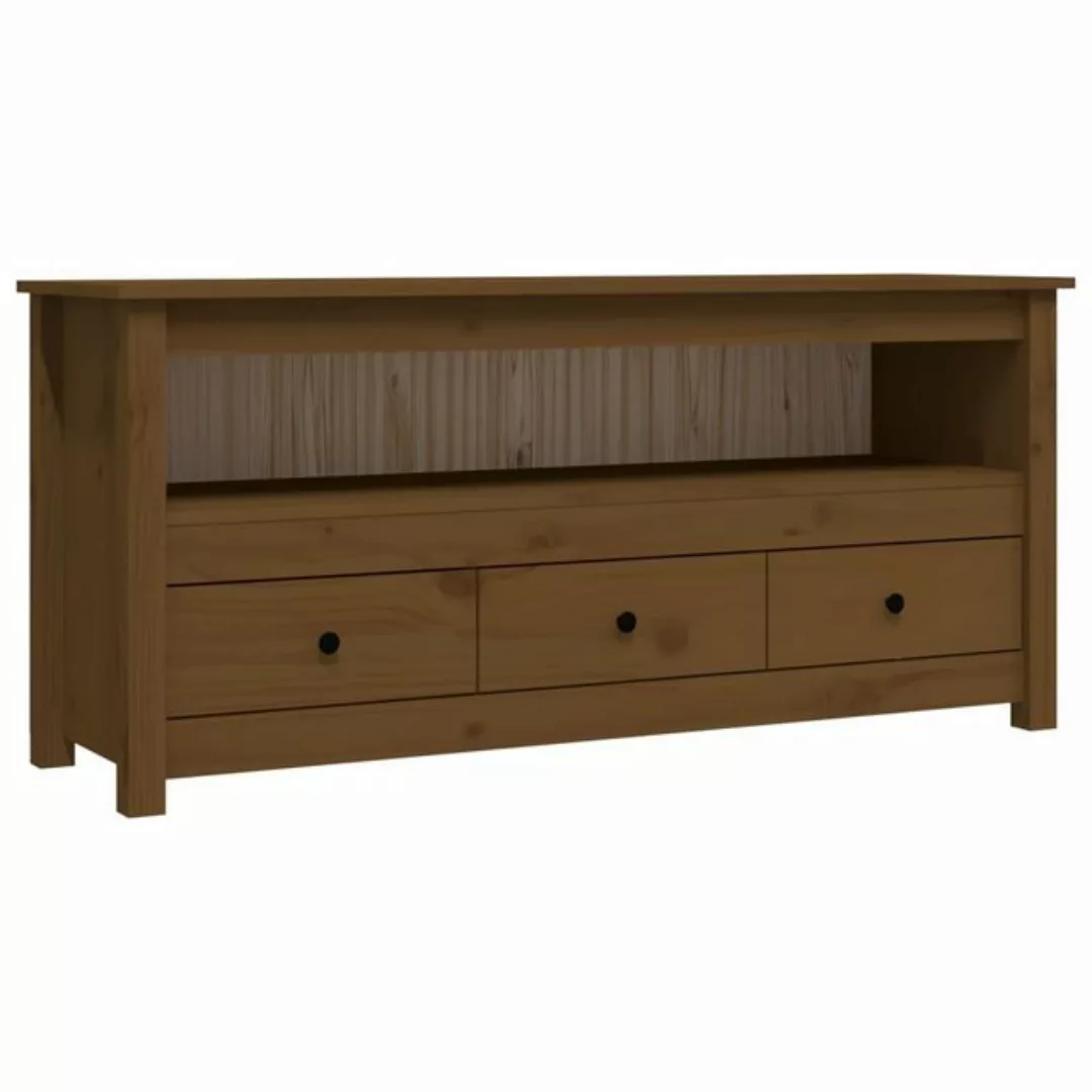 vidaXL TV-Schrank TV-Schrank Honigbraun 114x35x52 cm Massivholz Kiefer günstig online kaufen