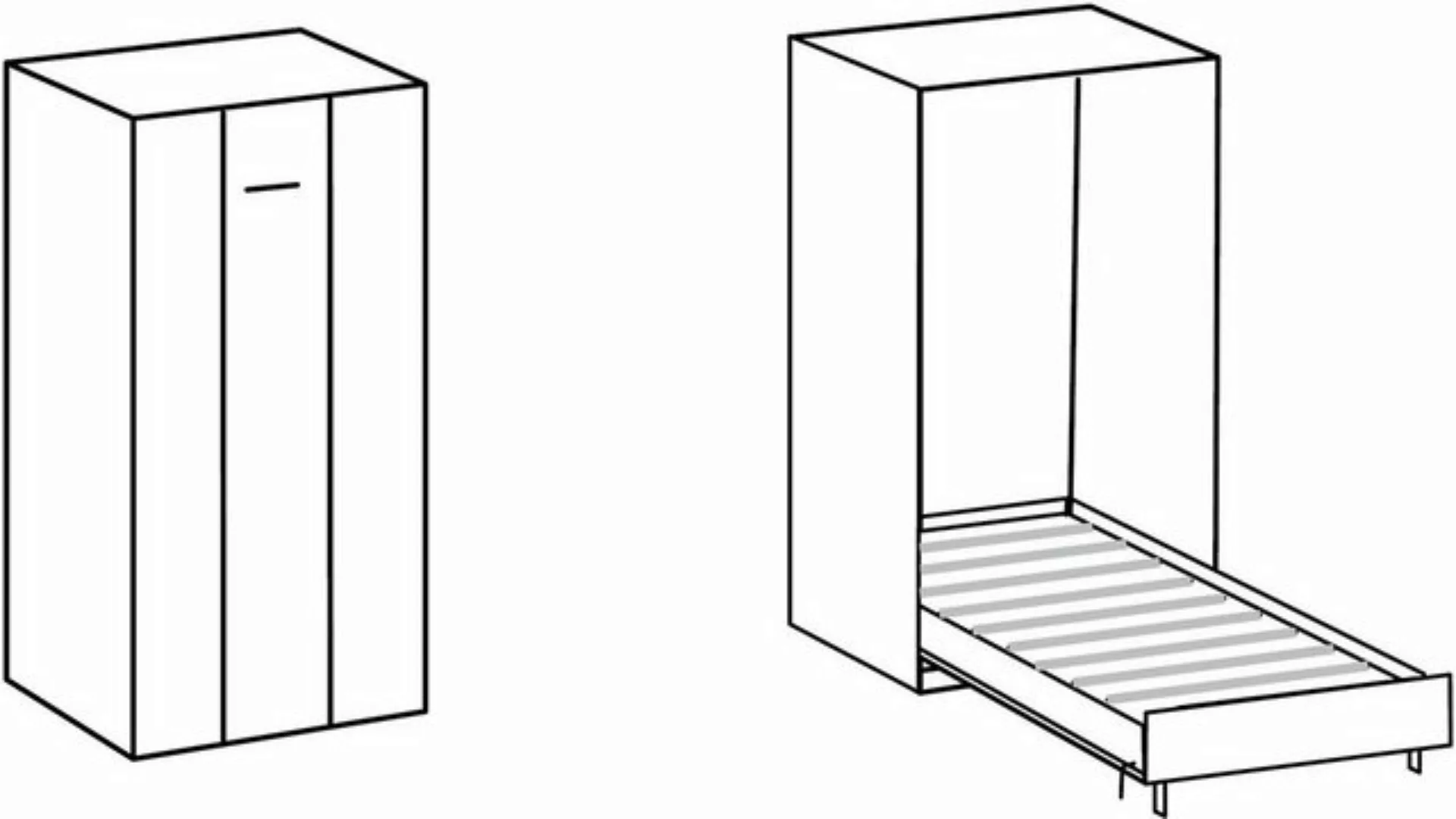 Wimex Schrankbett "Juist Schrankklappbett Gästebett", vertikal klappbar, 3 günstig online kaufen