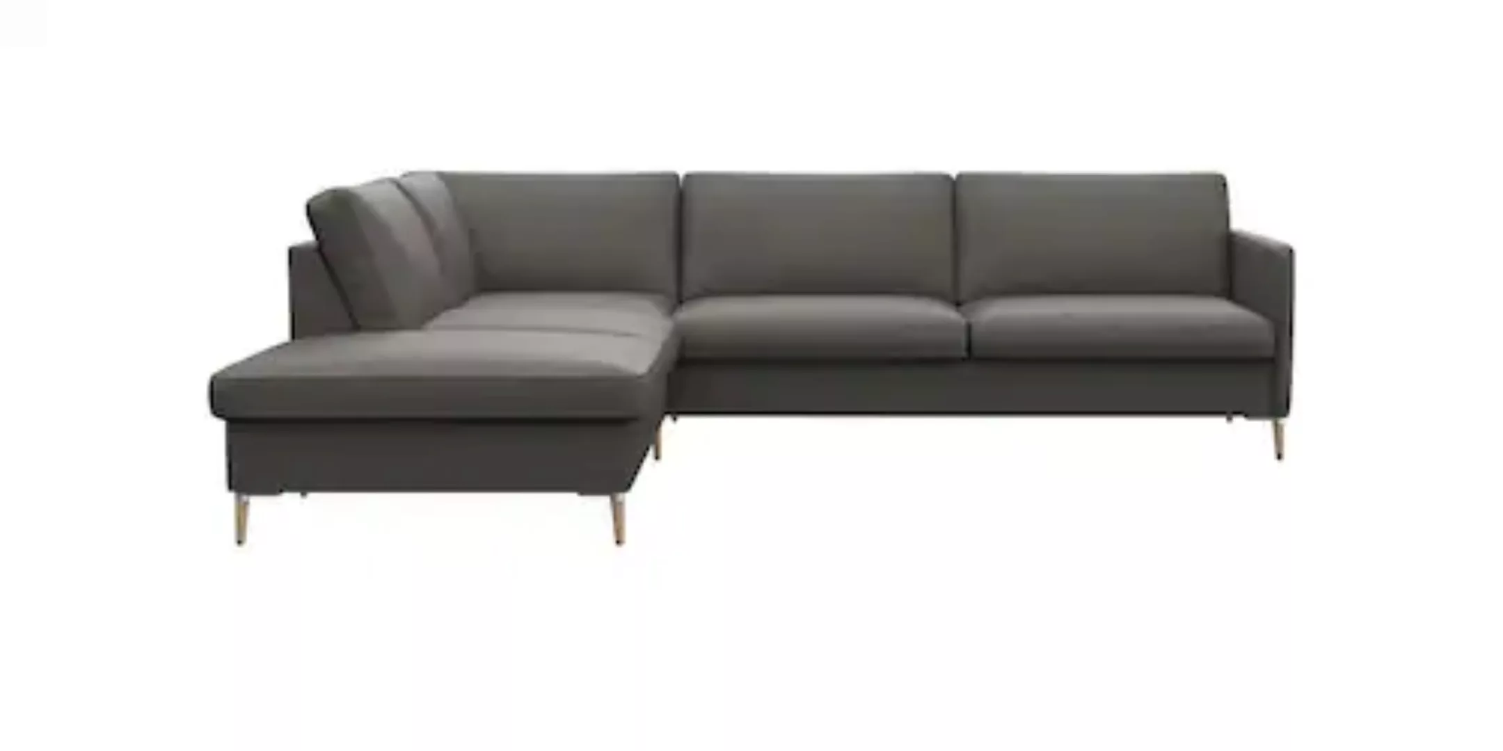 FLEXLUX Ecksofa »Fiore, L-Form«, schmale Armlehnen, Kaltschaum, Füße Alu+ E günstig online kaufen