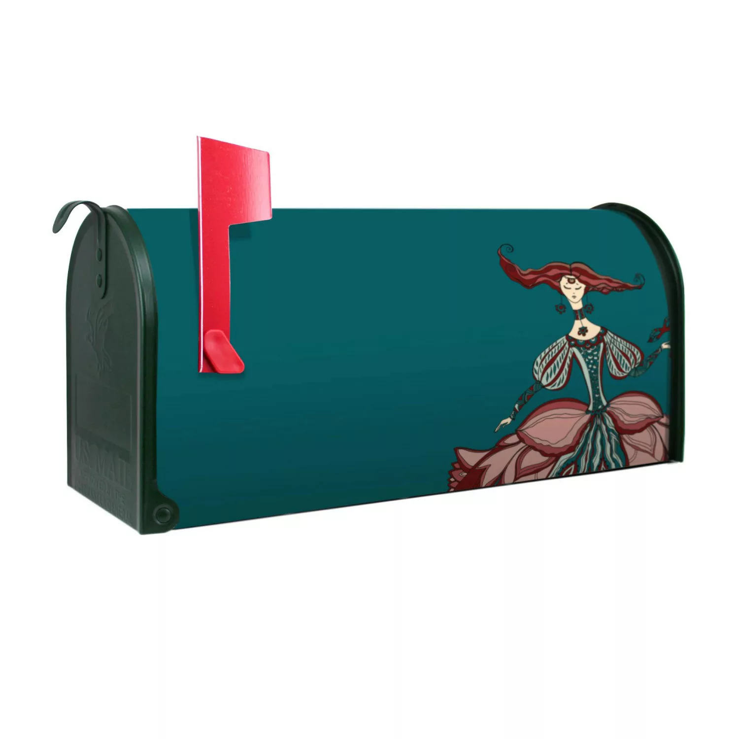 Banjado Amerikanischer Briefkasten Grün 48x22x16cm US Mailbox Letterbox Pos günstig online kaufen