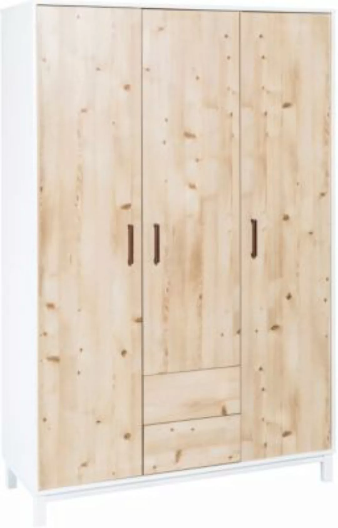 Schardt Kleiderschrank Timber Pinie, 3-türig, weiß/grau lackiert, Holznachb günstig online kaufen