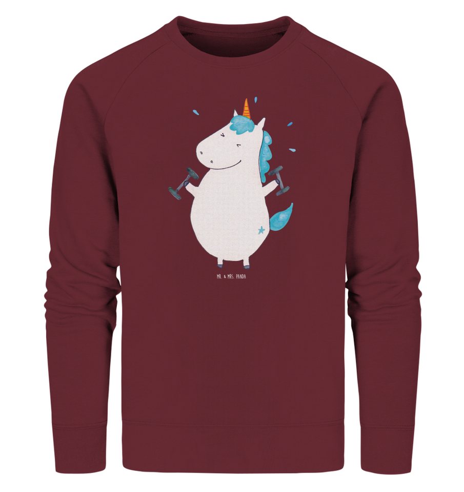 Mr. & Mrs. Panda Longpullover Größe M Einhorn Fitness - Burgundy - Geschenk günstig online kaufen