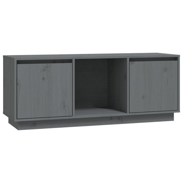 vidaXL TV-Schrank TV-Schrank Grau 110,5x35x44 cm Massivholz Kiefer Sideboar günstig online kaufen