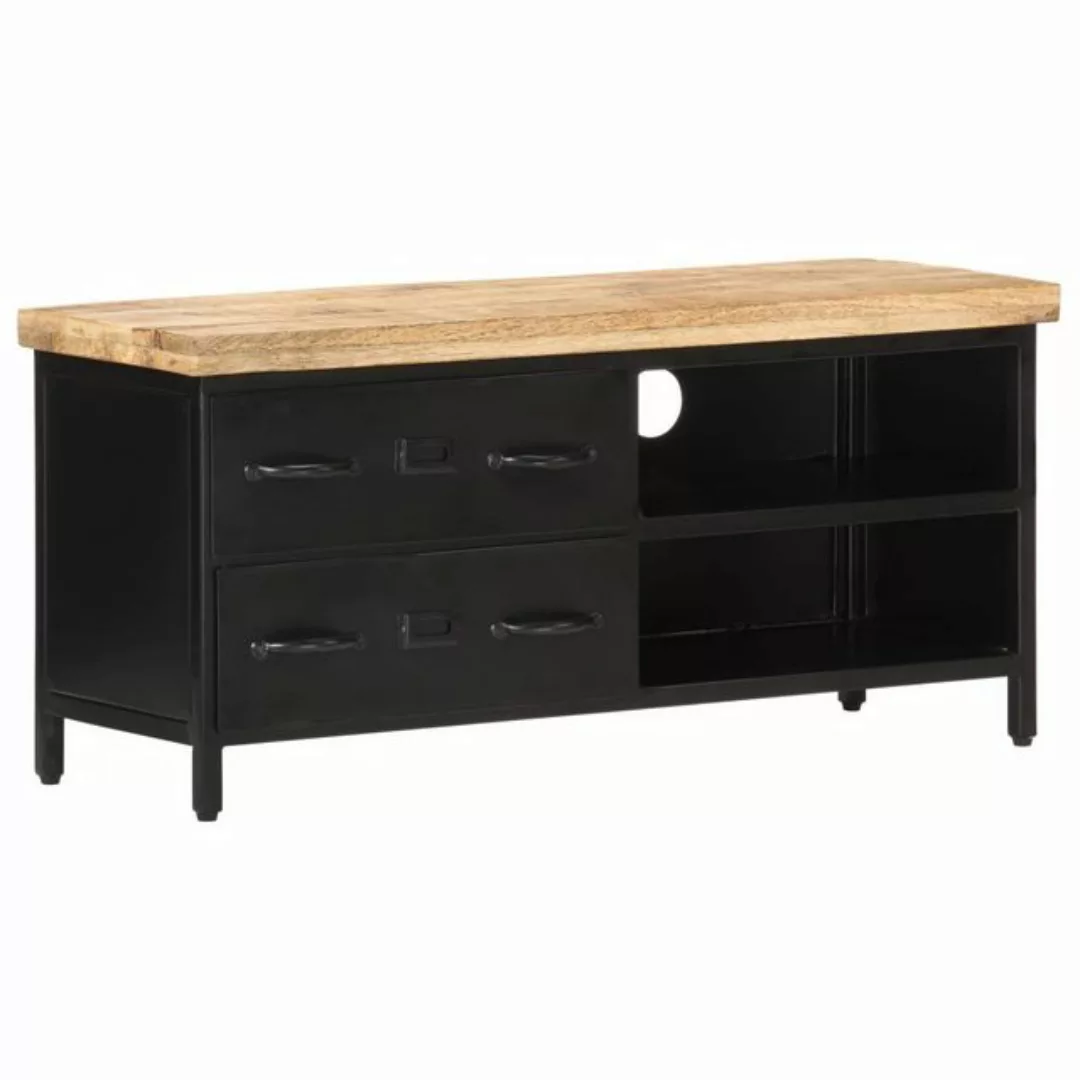 furnicato TV-Schrank 90x30x41 cm Raues Mangoholz günstig online kaufen