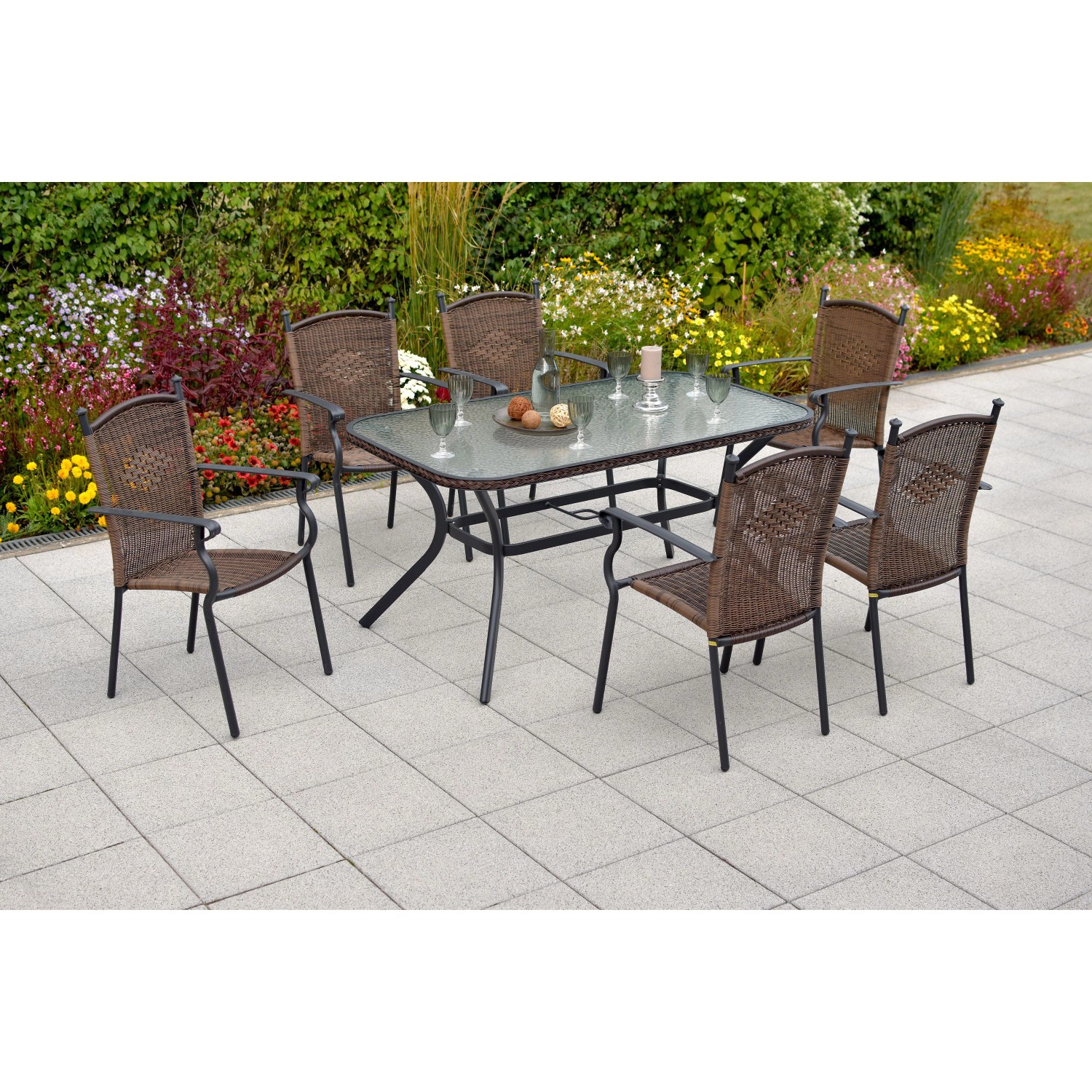MERXX Garten-Essgruppe ""Roma"", (Set, 7 tlg., Pulverbeschichtetes Aluminiu günstig online kaufen