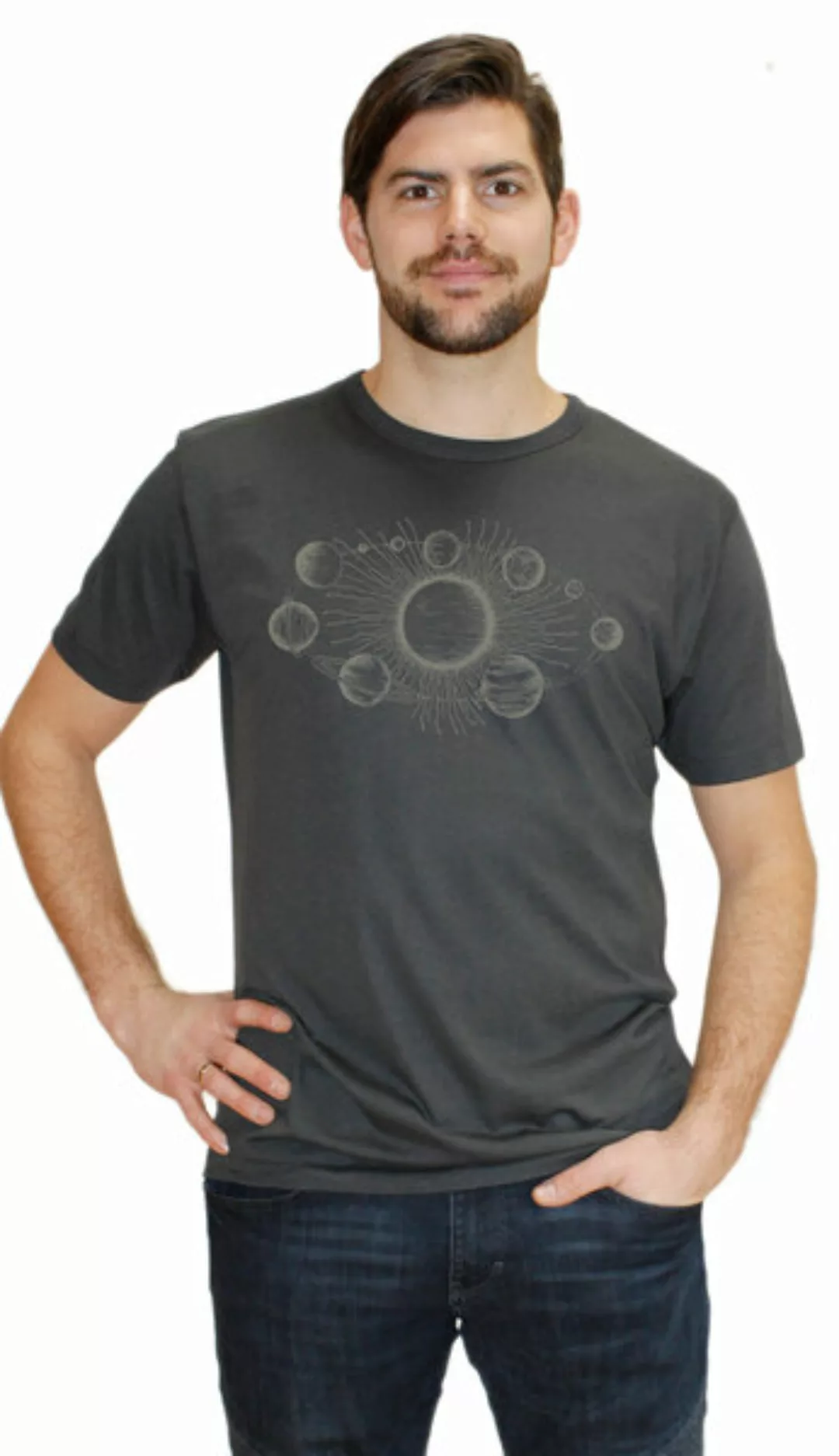 Herren-bambus-viskose-t-shirt Sonnensystem günstig online kaufen