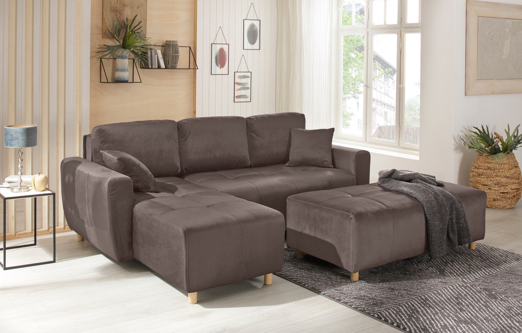 Home affaire Ecksofa "Scania L-Form", wahlweise mit Bettfunktion und Bettka günstig online kaufen