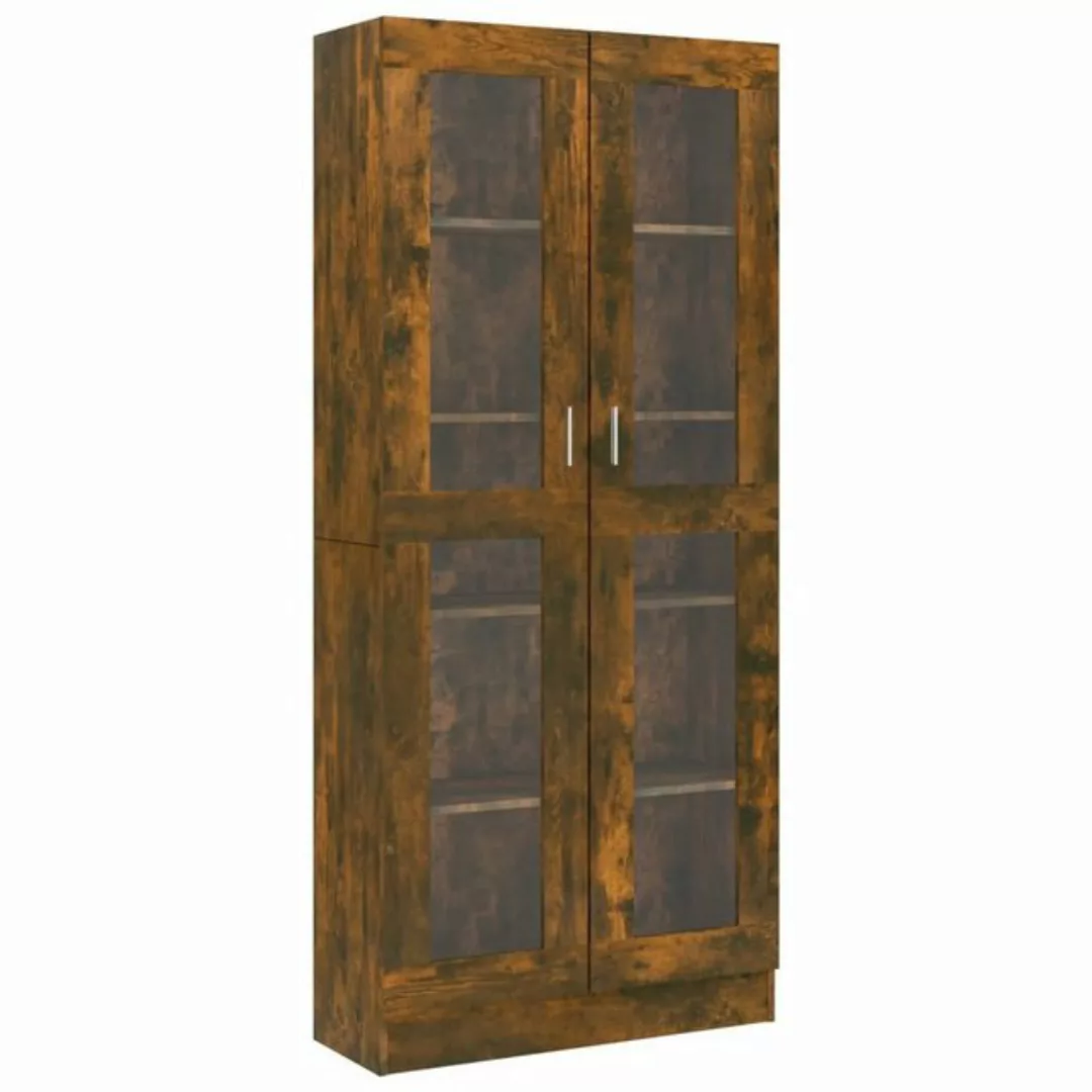 furnicato Vitrine Vitrinenschrank Räuchereiche 82,5x30,5x185,5 cm Holzwerks günstig online kaufen