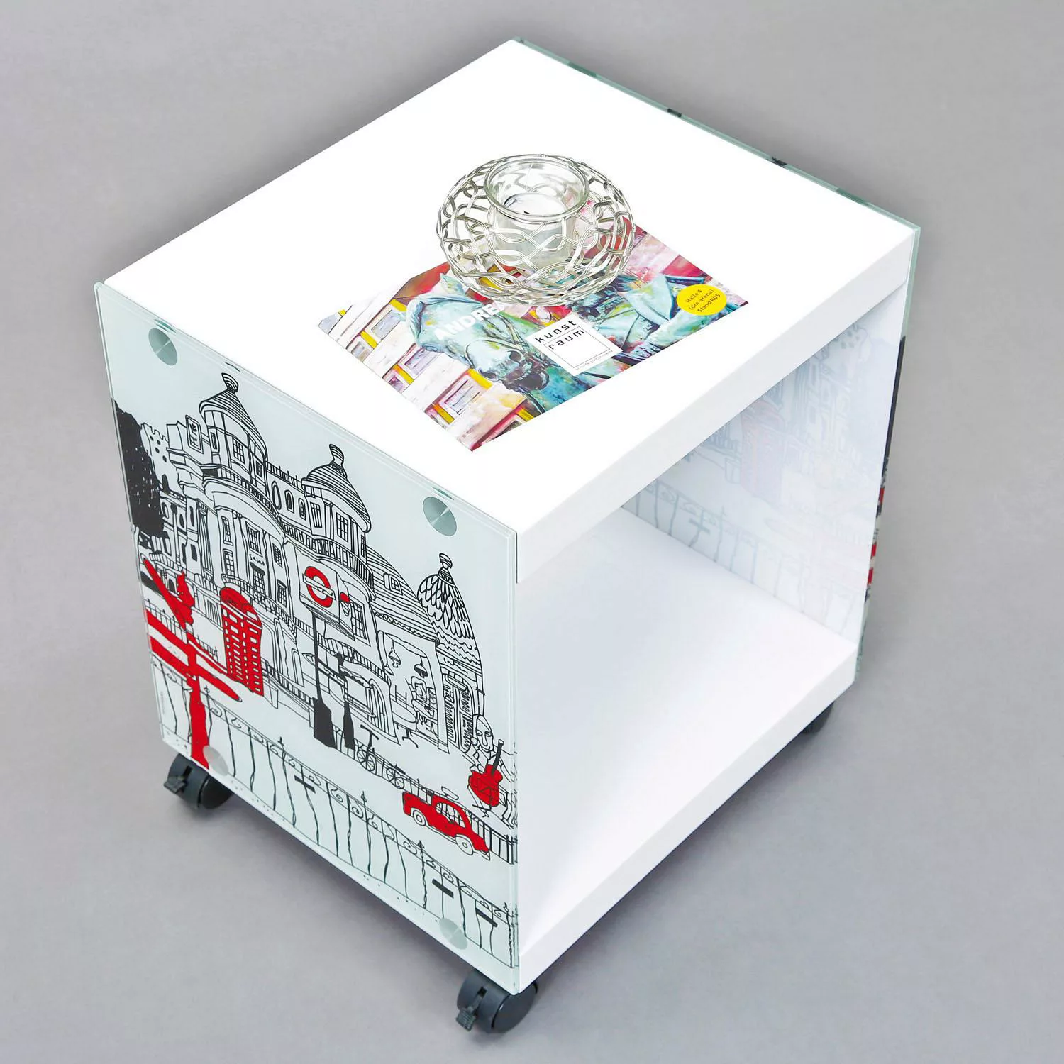 INOSIGN Beistelltisch Cube, mit gestalteten Glasseiten günstig online kaufen
