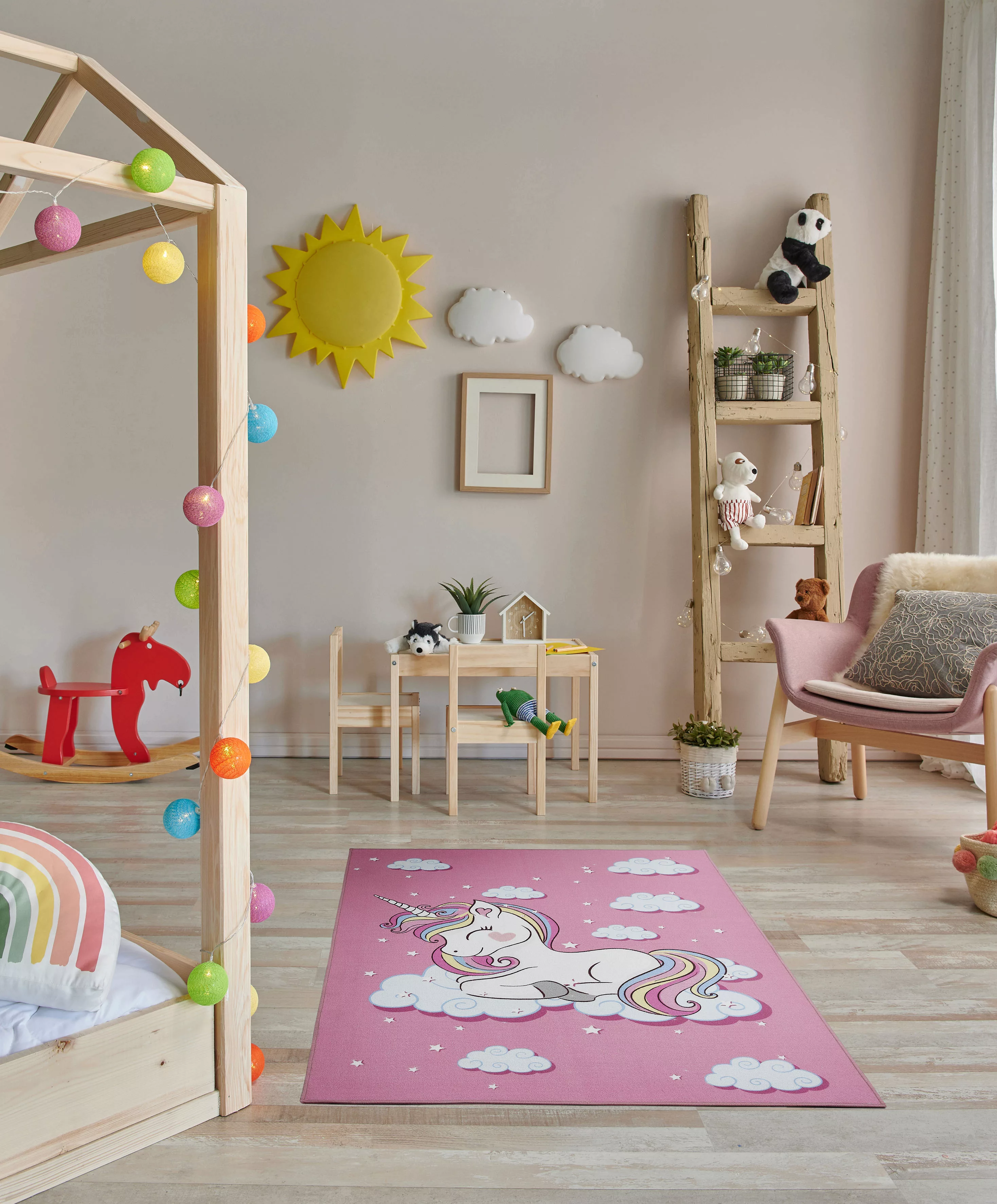 Andiamo Kinderteppich »Einhorn«, rechteckig, 6 mm Höhe, Kurzflor, Motiv Ein günstig online kaufen