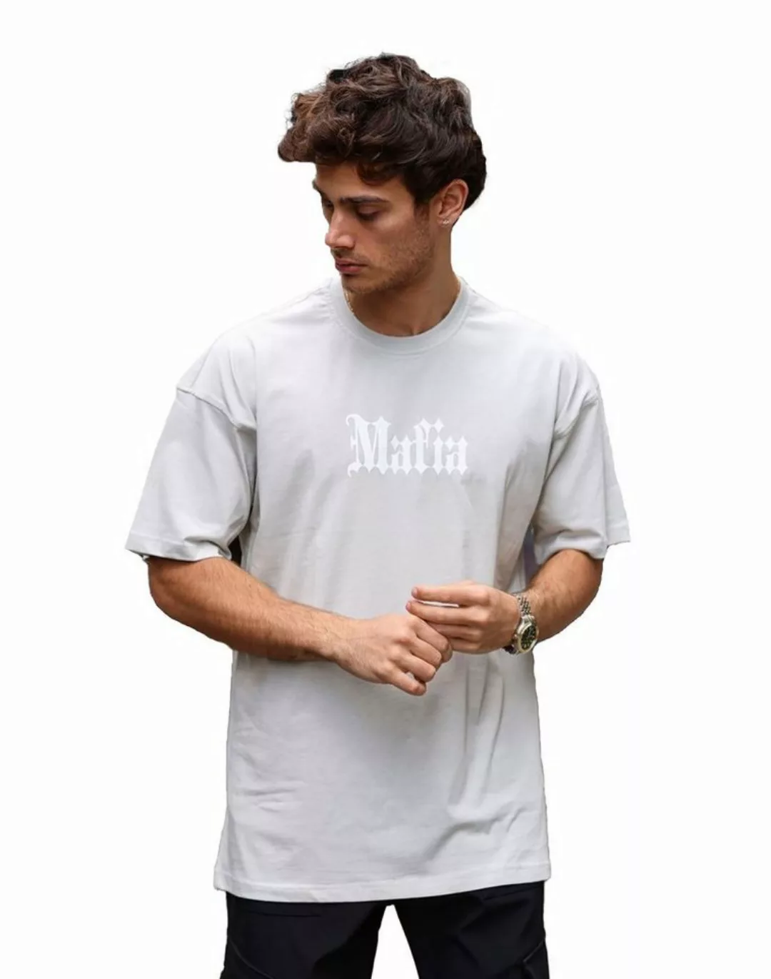 Denim House T-Shirt Herren T-Shirt, Oversize Fit, "Mafia & Escobar" Druck günstig online kaufen