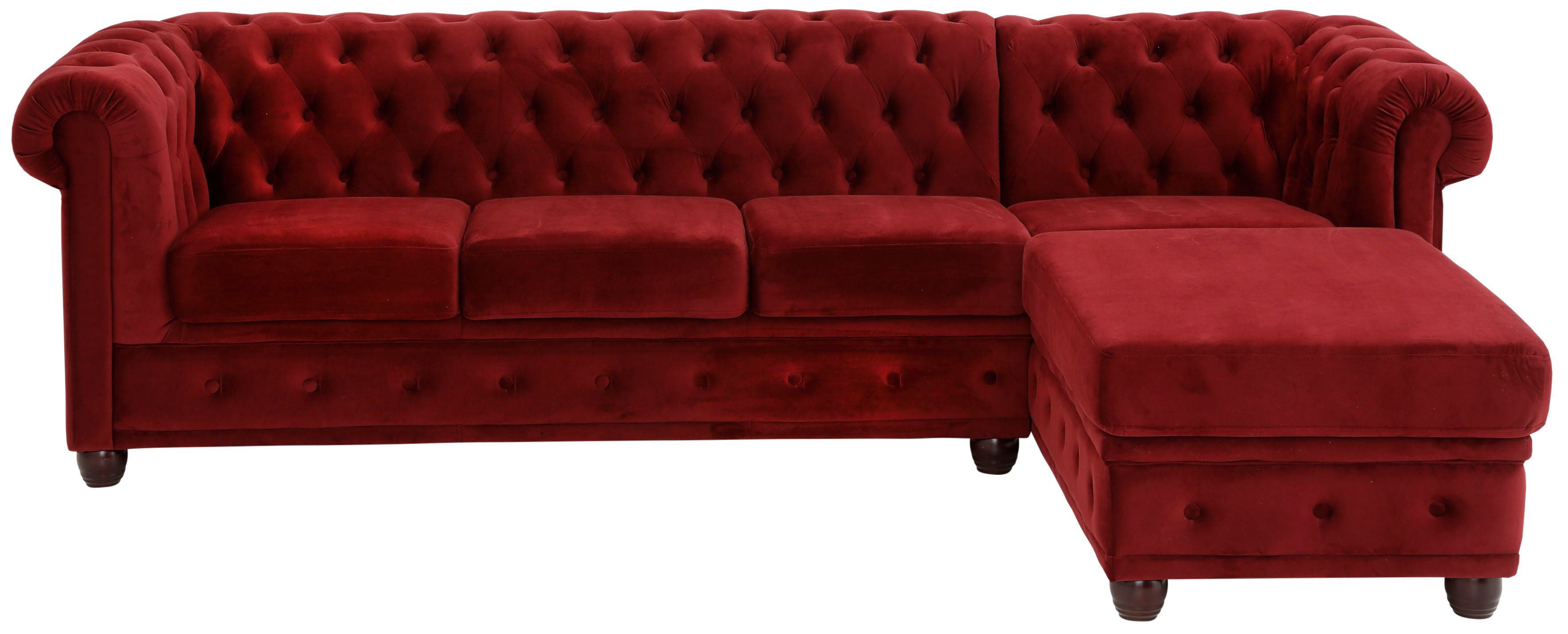 Home affaire Chesterfield-Sofa New Castle L-Form, günstig online kaufen