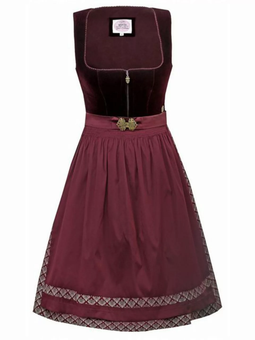 MarJo Trachtenkleid Midi Dirndl 2tlg. 65cm AMORBACH mahagoni günstig online kaufen