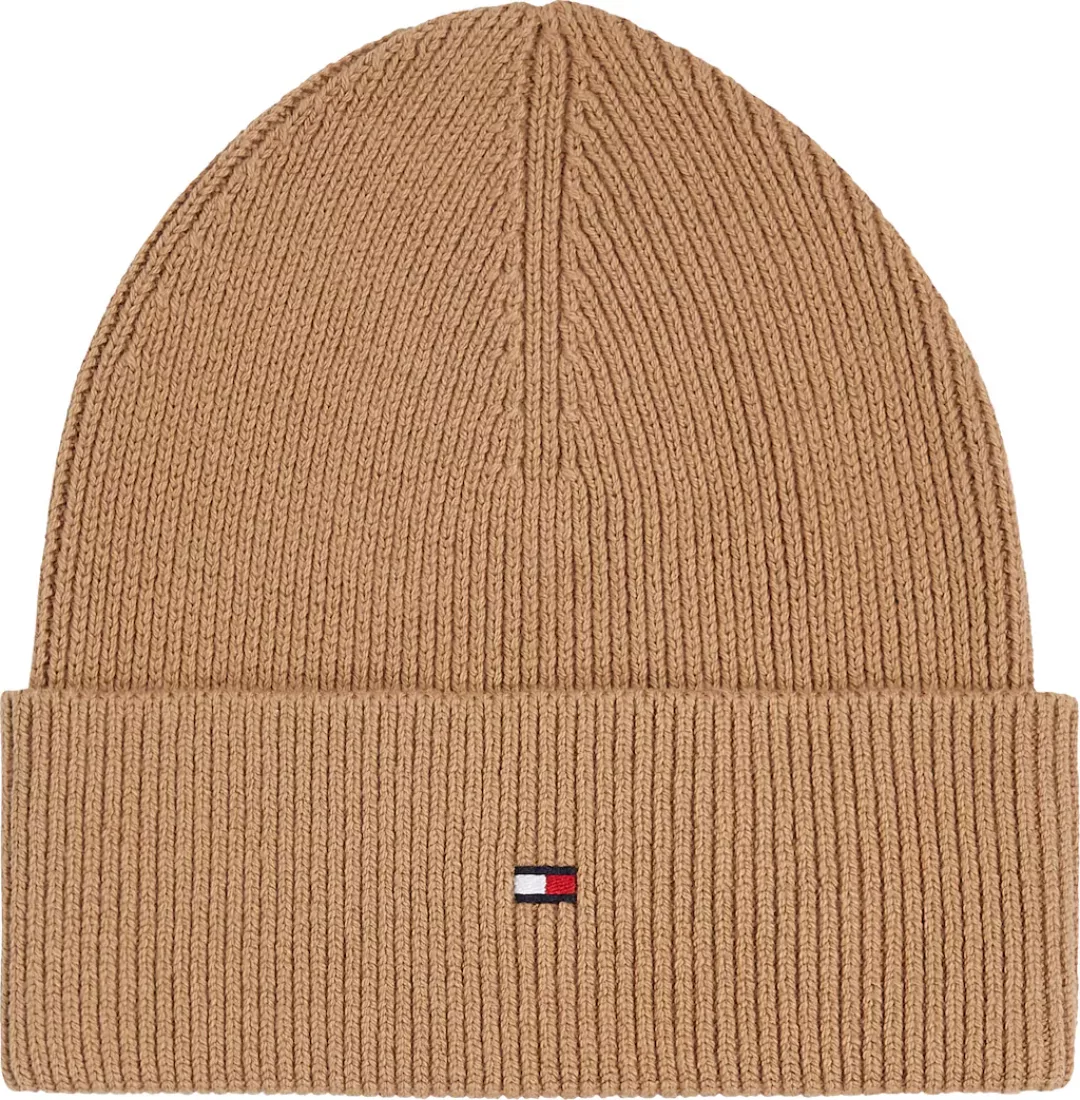 Tommy Hilfiger Strickmütze "ESSENTIAL FLAG BEANIE", mit Logostickerei günstig online kaufen