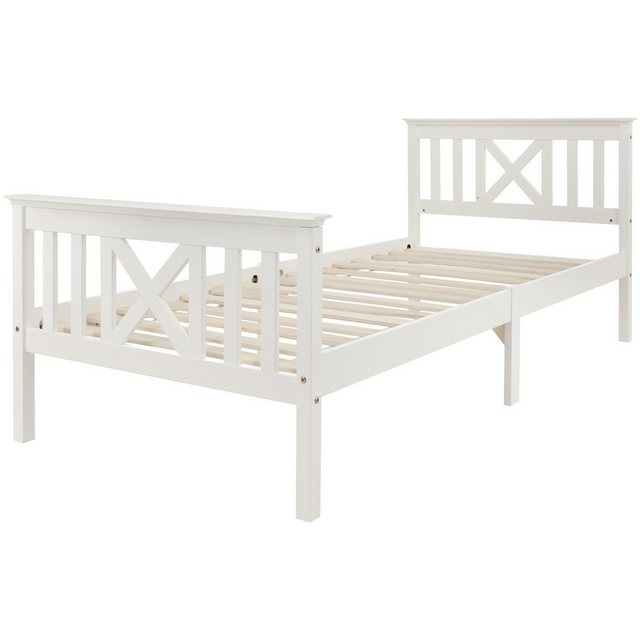 JOIVI Bettgestell Holzbett Einzelbett 90 x 200 cm aus Massivholz (Kinderbet günstig online kaufen