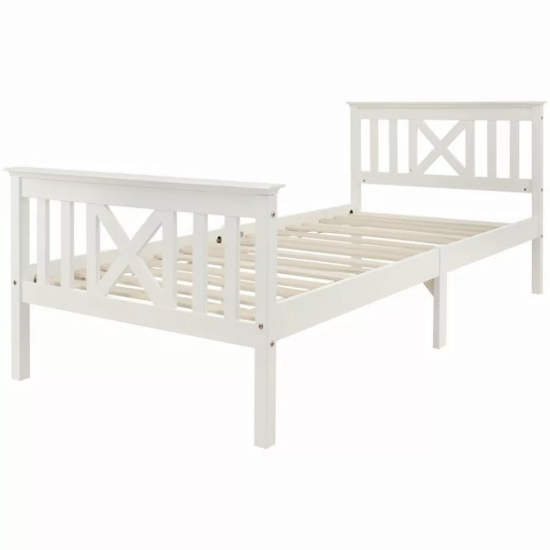 JOIVI Bettgestell Holzbett Einzelbett 90 x 200 cm aus Massivholz (Kinderbet günstig online kaufen