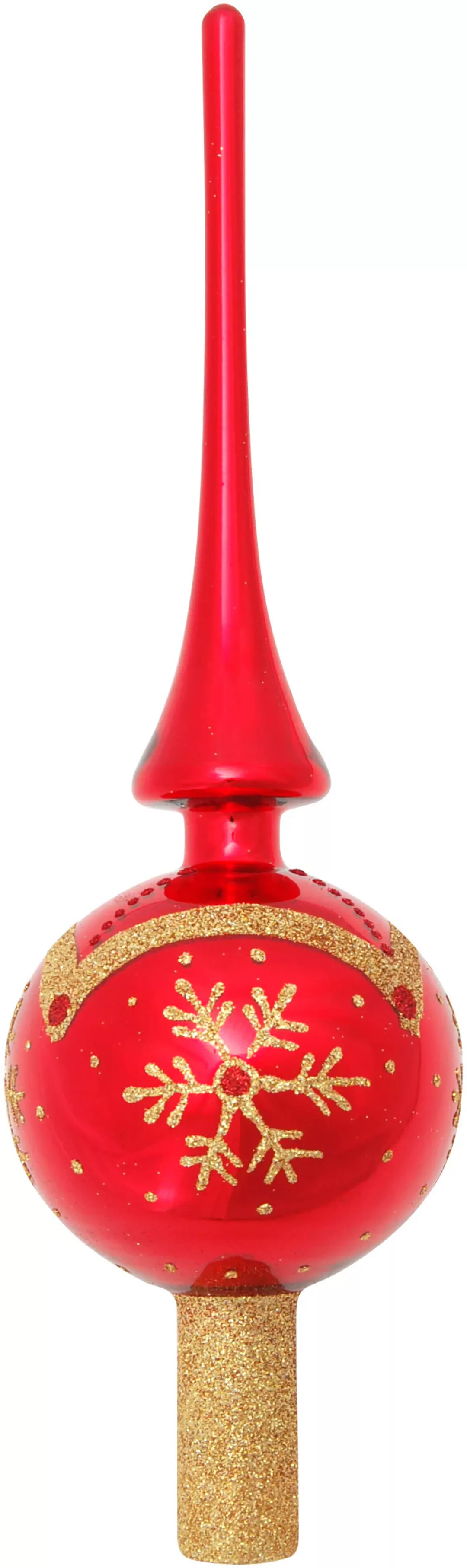 Krebs Glas Lauscha Christbaumspitze "KGL03335, Weihnachtsdeko rot, Christba günstig online kaufen