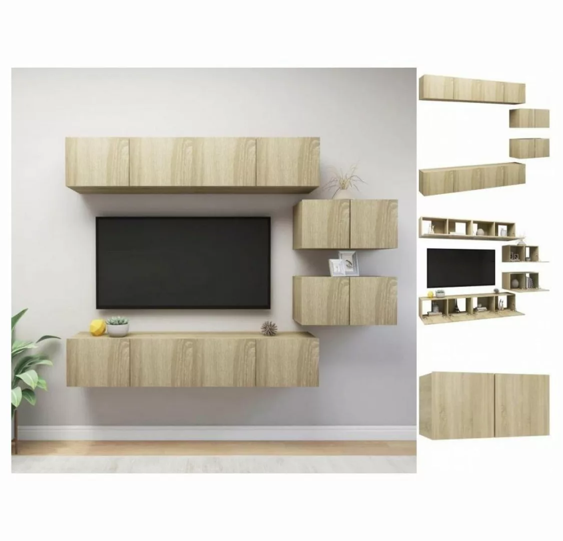 vidaXL TV-Schrank 6-tlg TV-Schrank-Set Sonoma-Eiche Spanplatte günstig online kaufen