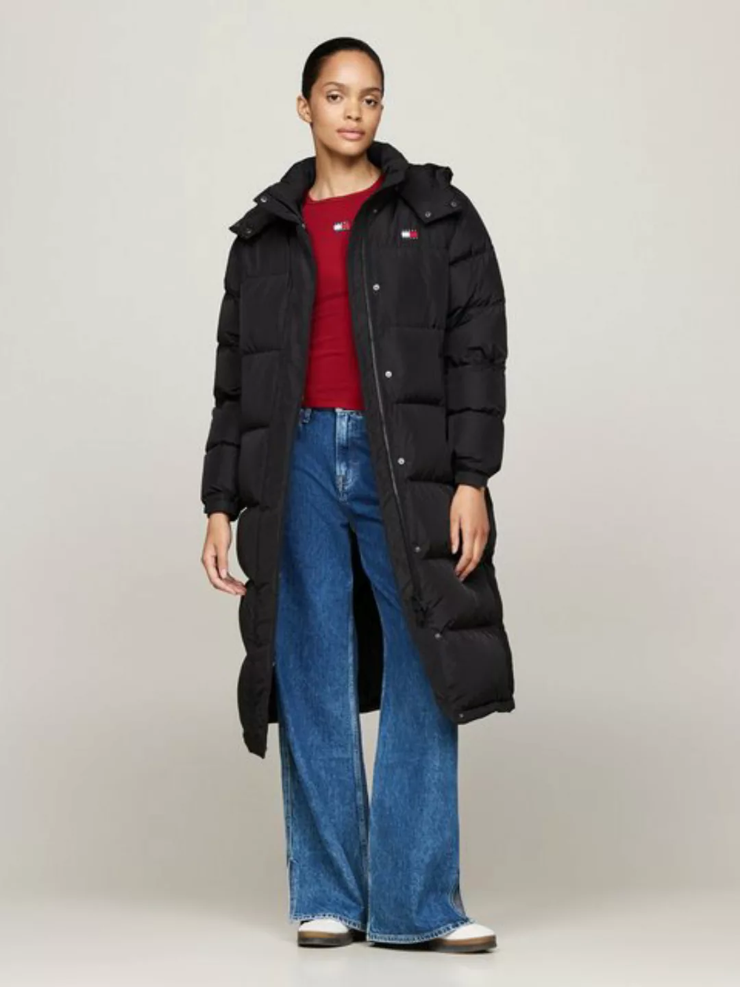 Tommy Jeans Curve Steppmantel TJW ALASKA LONG PUFFER EXT in Großen Größen günstig online kaufen