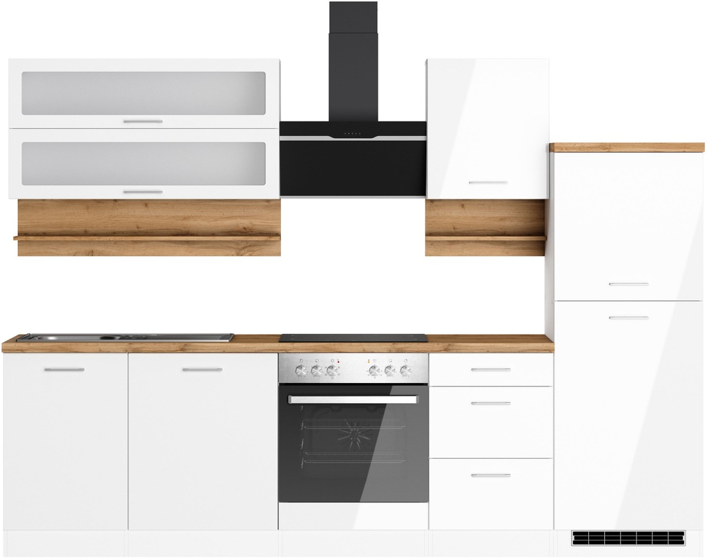 KOCHSTATION Küchenzeile »KS-Milan«, 280 cm breit, robuste Metallauszüge, vi günstig online kaufen