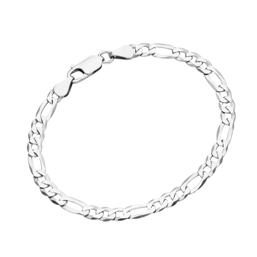 Smart Jewel Armband "Figarokette 3/1 diamantiert, massiv, Silber 925" günstig online kaufen