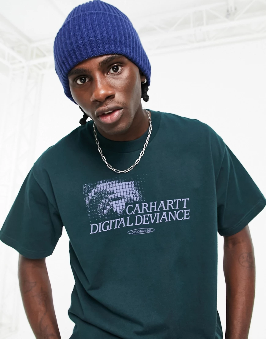 Carhartt WIP – Digital Devience – T-Shirt in Grün günstig online kaufen