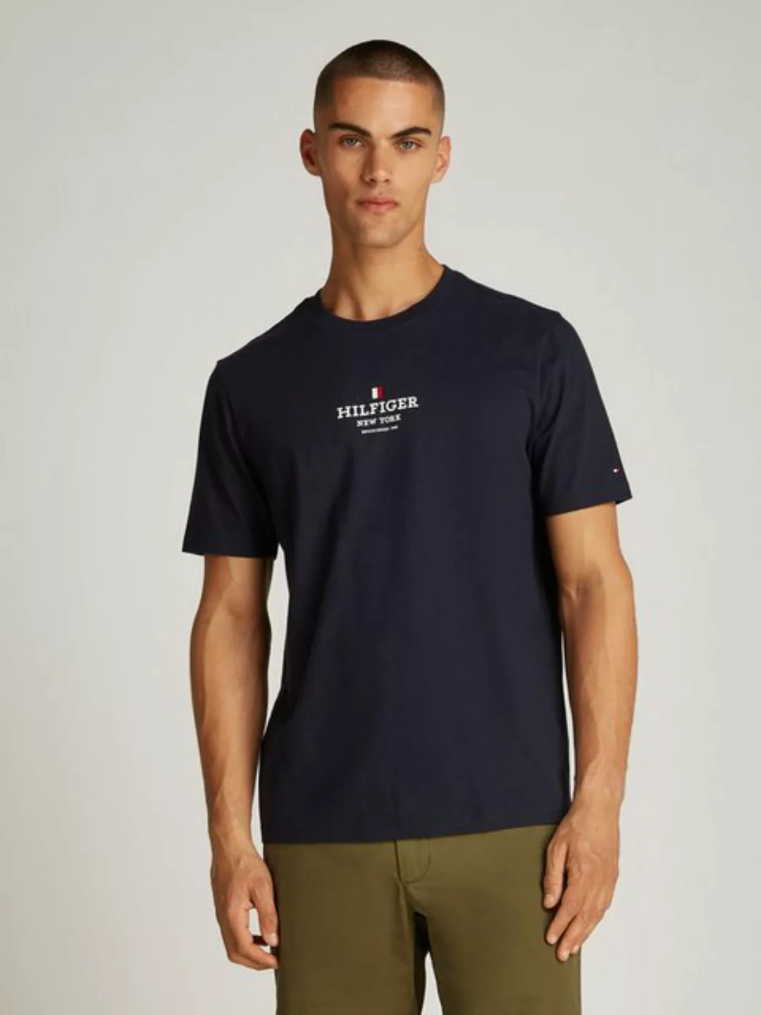 Tommy Hilfiger T-Shirt RWB HILFIGER TEE Logoprint auf der Brust günstig online kaufen