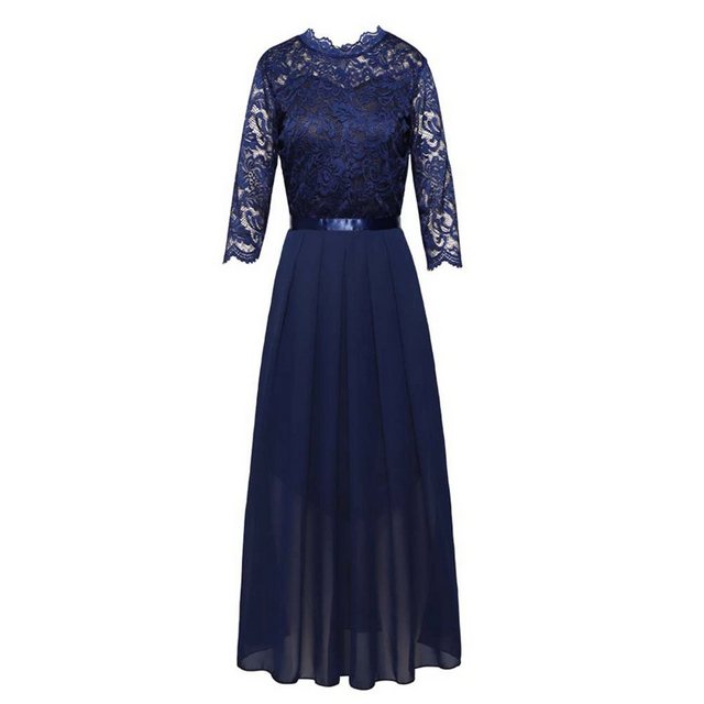 Veltara Cocktailkleid Damen Plus Size 3/4 Spitzenärmel Chiffon Lange Maxi A günstig online kaufen