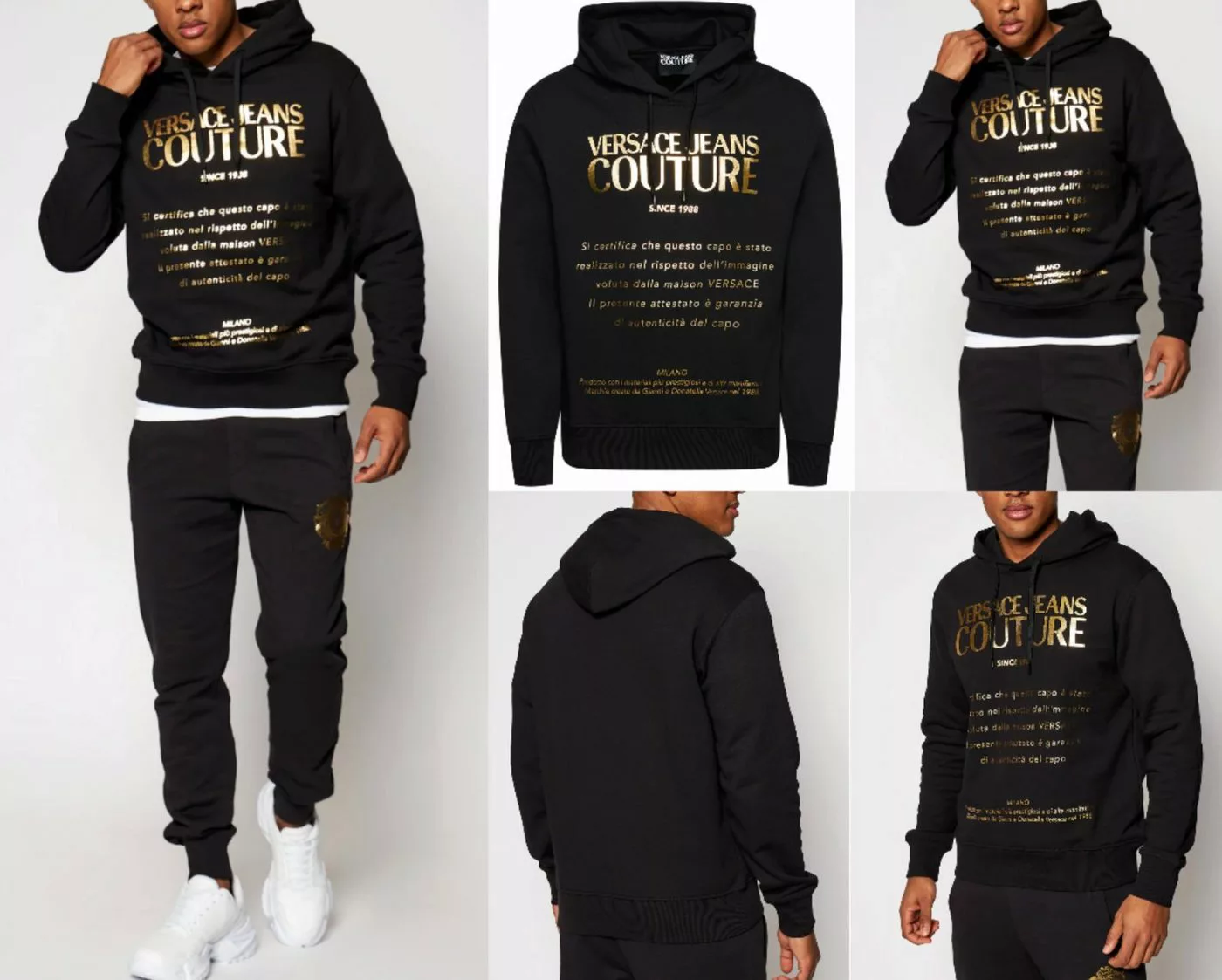 Versace Sweatshirt VERSACE JEANS COUTURE GOLD Hoodie Sweater Sweatshirt Pul günstig online kaufen