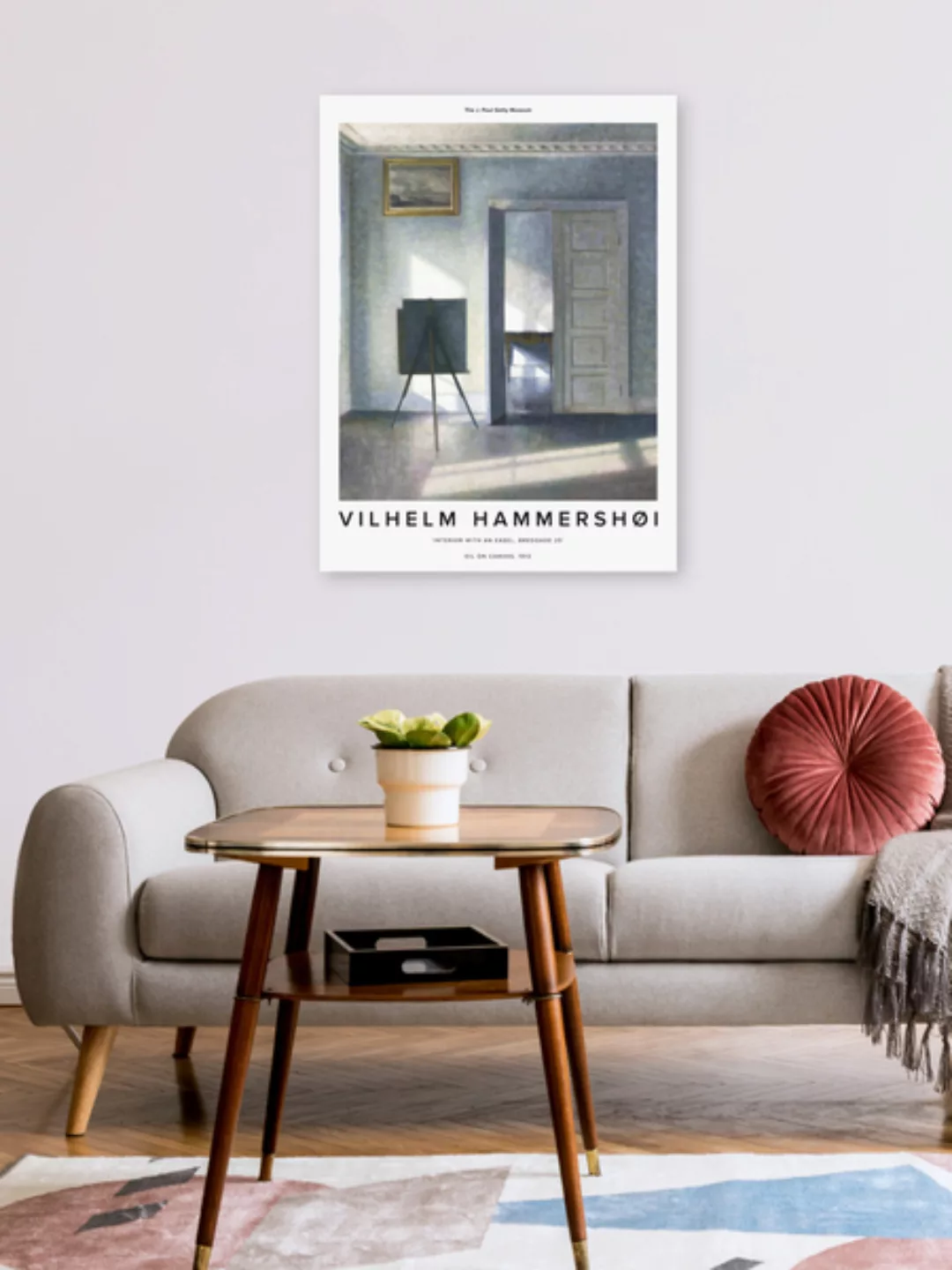 Poster / Leinwandbild - Vilhelm Hammershøi: Interieur Mit Staffelei, Bredga günstig online kaufen