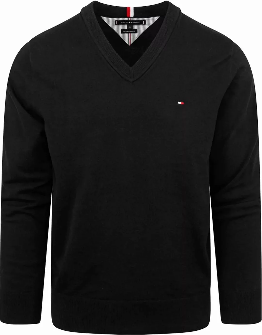 Tommy Hilfiger Pullover V-Ausschnitt Schwarz - Größe XXL günstig online kaufen