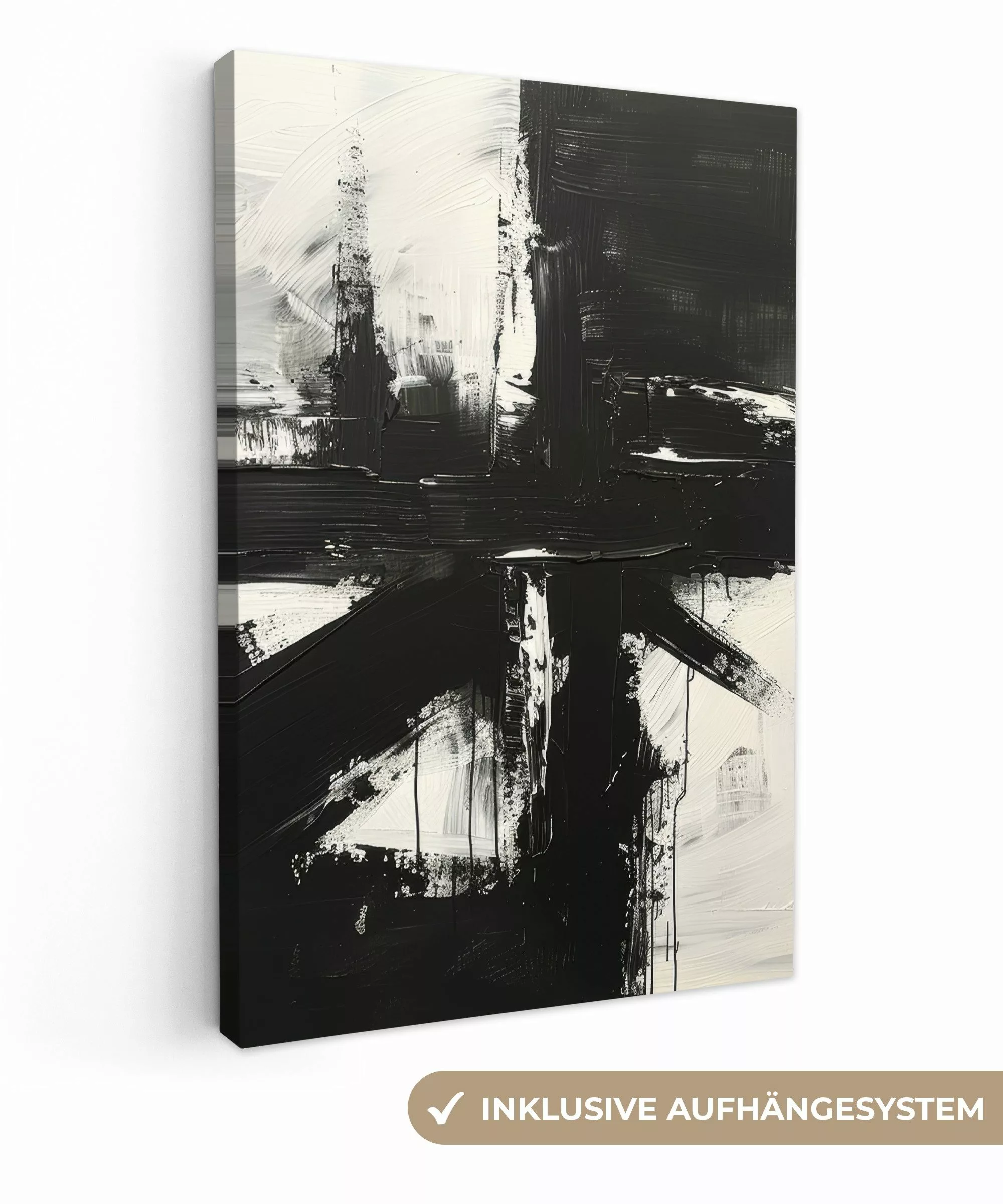 OneMillionCanvasses® Leinwandbild Modern - Schwarz und günstig online kaufen