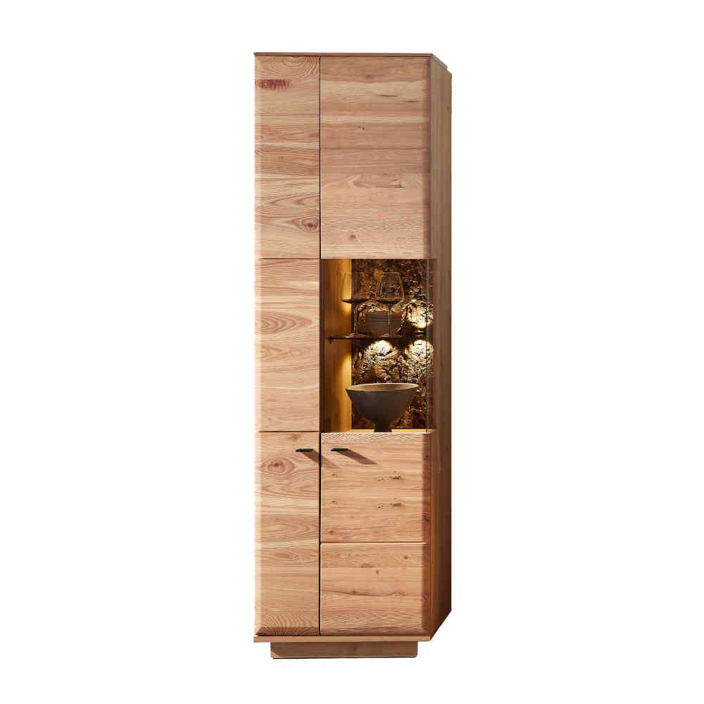 TV Wohnwand modern Holz teilmassiv 204 cm hoch (vierteilig) günstig online kaufen