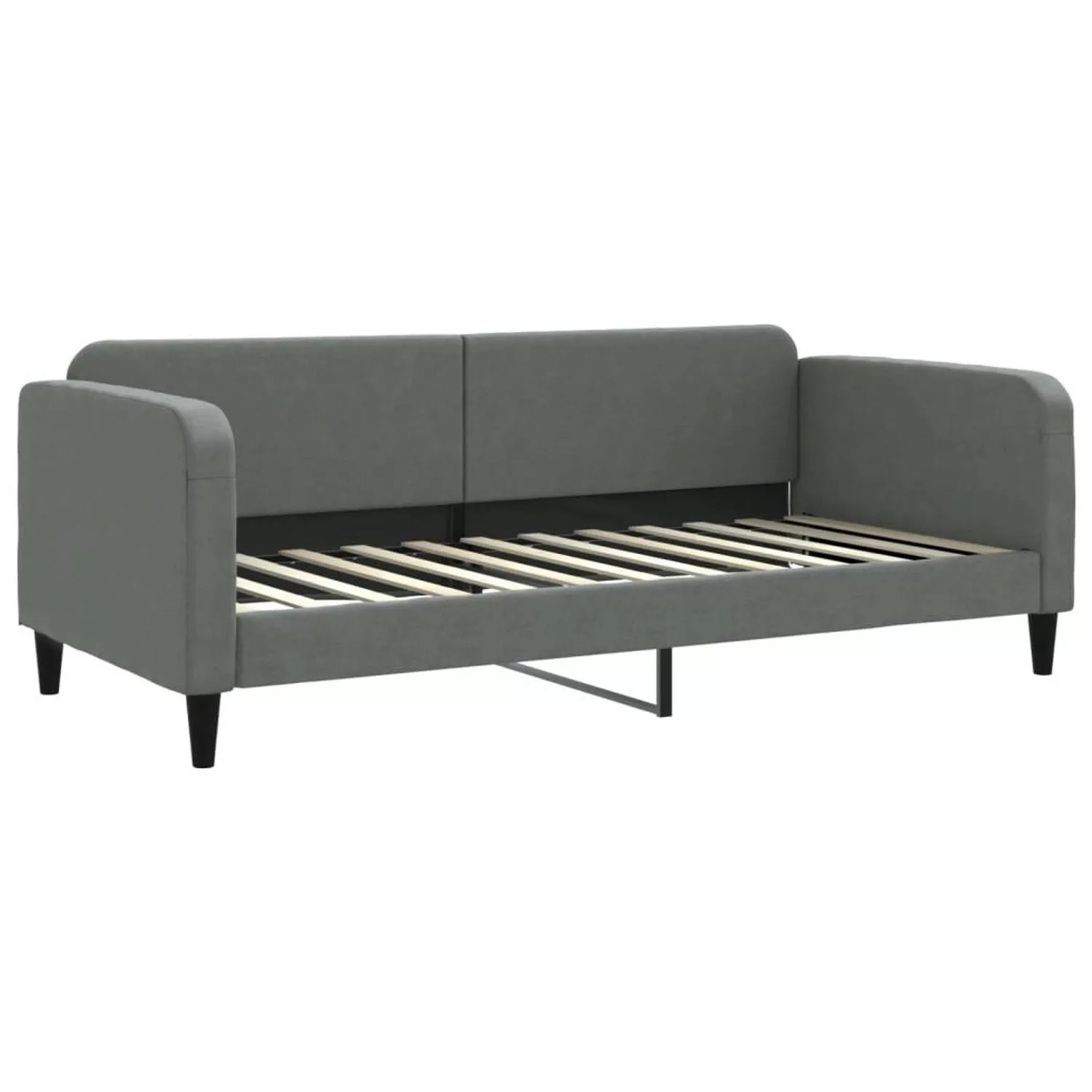 vidaXL Gästebett Tagesbett Dunkelgrau 90x200 cm Stoff Gästebett Gästecouch günstig online kaufen