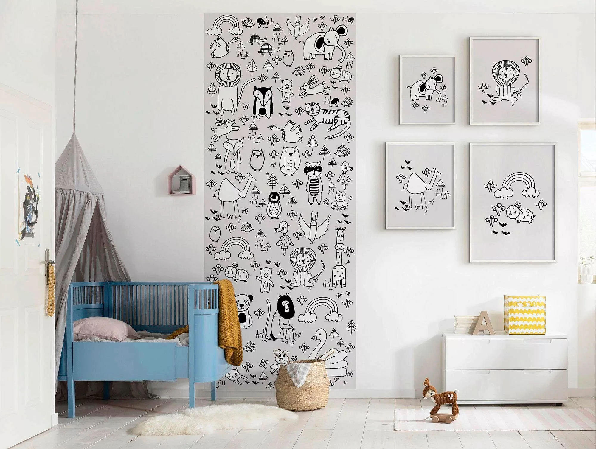 Komar Poster "Scribble Lion", Tiere, (1 St.), Kinderzimmer, Schlafzimmer, W günstig online kaufen