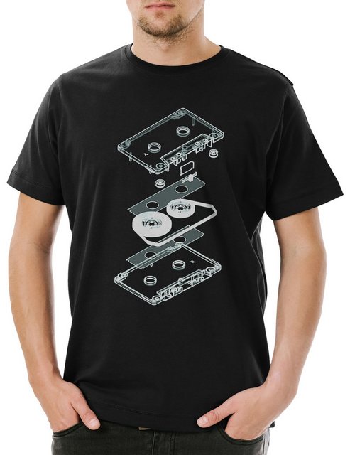 Urban Backwoods Print-Shirt Explosion Audio Cassette Herren T-Shirt 80s Kas günstig online kaufen