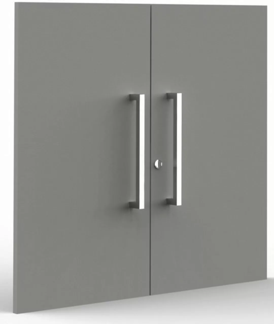 KERKMANN Aktenschrank Vorbautüren Aveto 2OH Set Breite 760mm grafit. günstig online kaufen