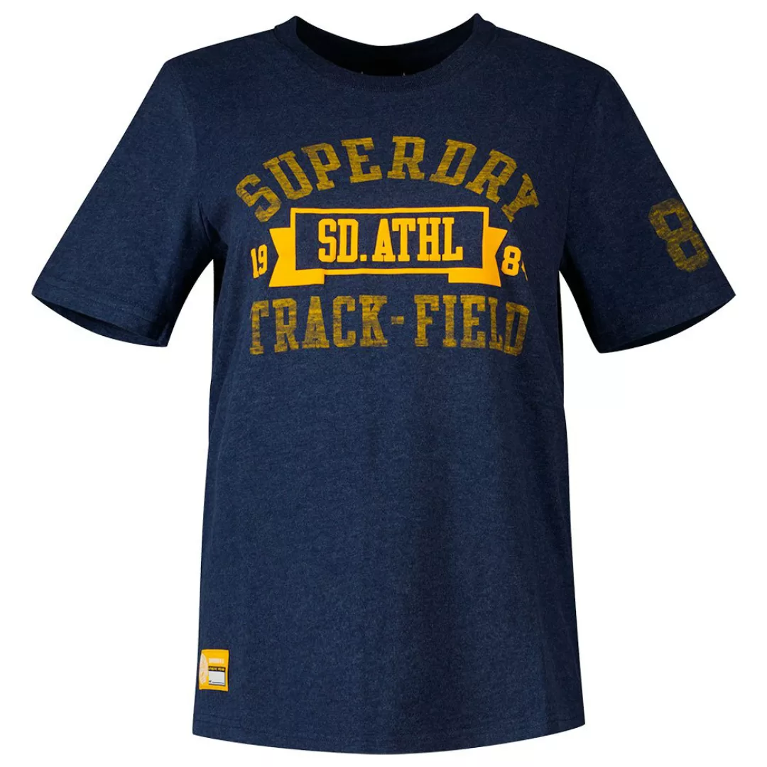 Superdry T&f Kurzarm T-shirt XS Princedom Blue Marl günstig online kaufen
