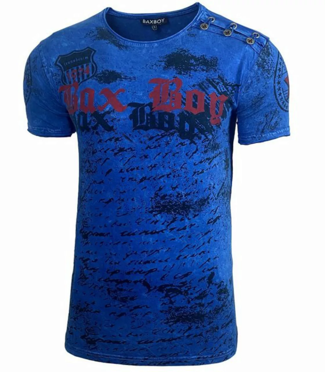 Baxboy T-Shirt Baxboy Batik style Herren T-Shirt mit Front Logo Print günstig online kaufen