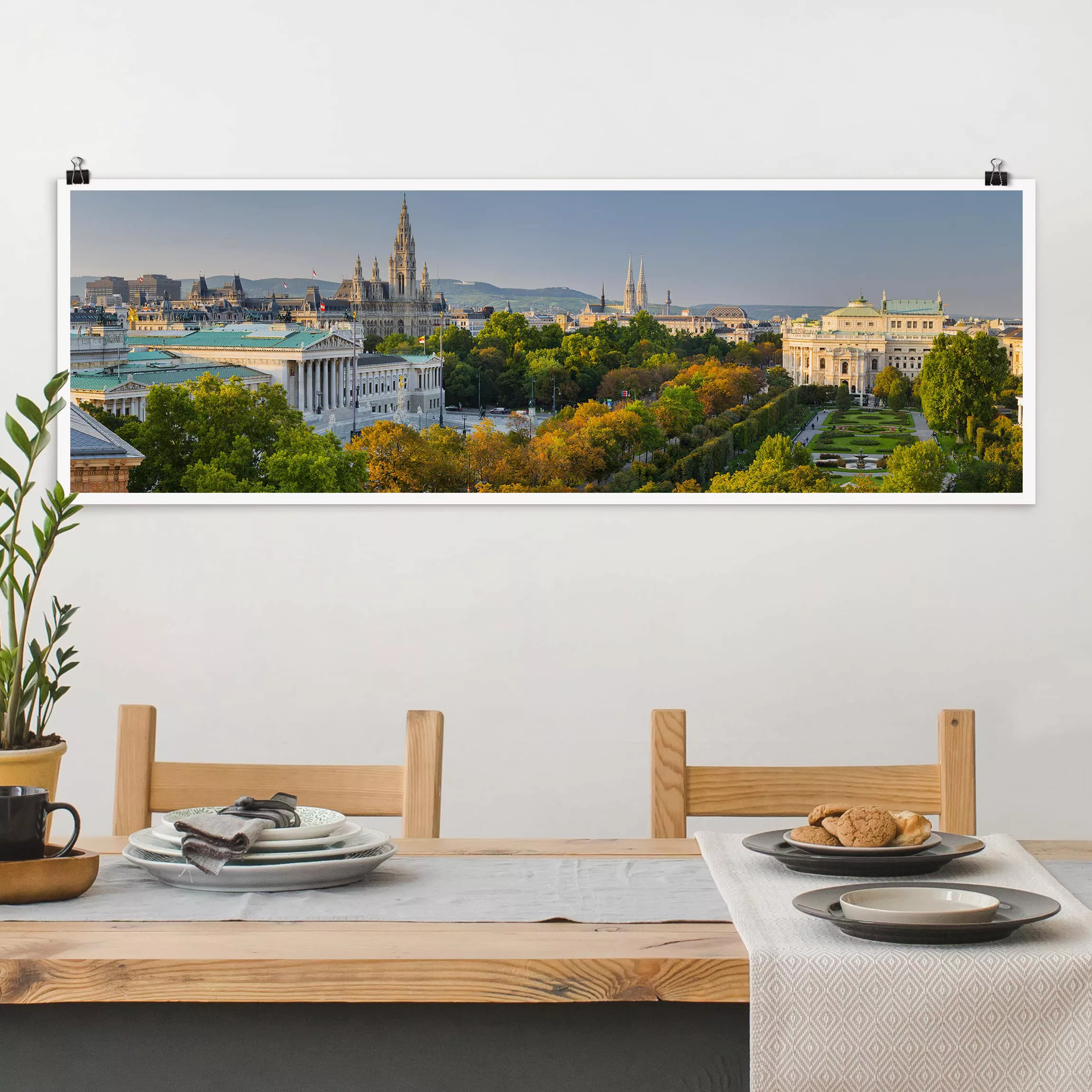 Panorama Poster Architektur & Skyline Blick über Wien günstig online kaufen