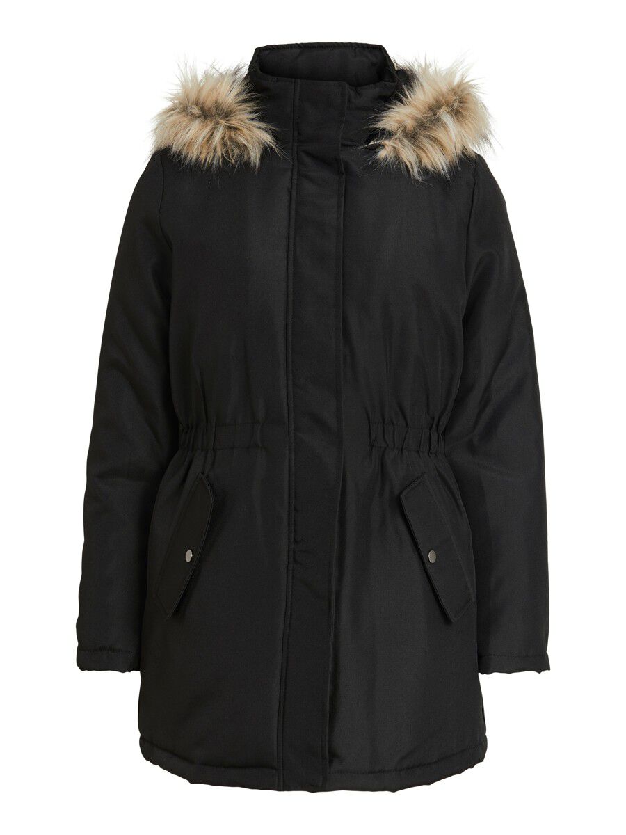 VILA Kapuzen- Parka Damen Schwarz günstig online kaufen