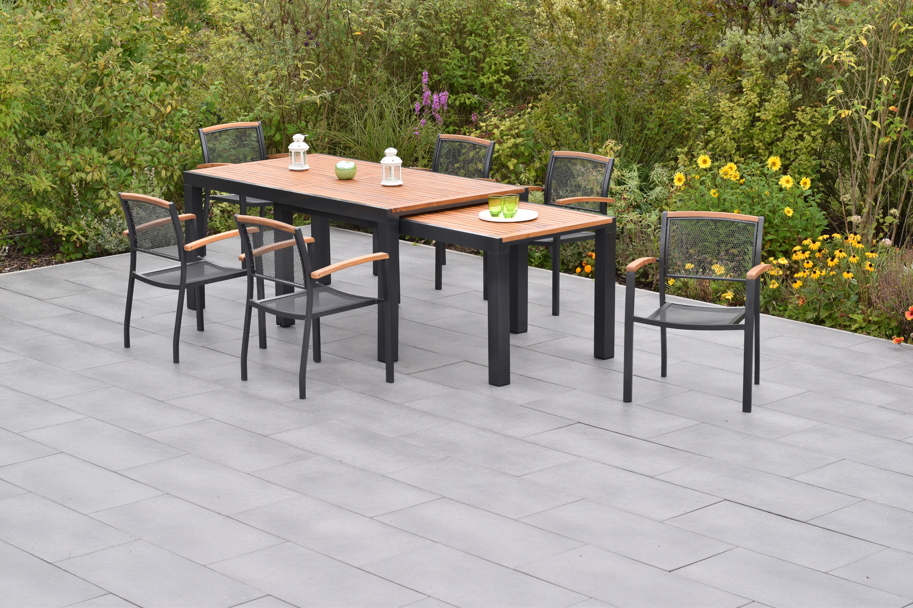 MERXX Garten-Essgruppe ""Tilos"", (Set, 7 tlg., flexibel aufstellbar, Armle günstig online kaufen