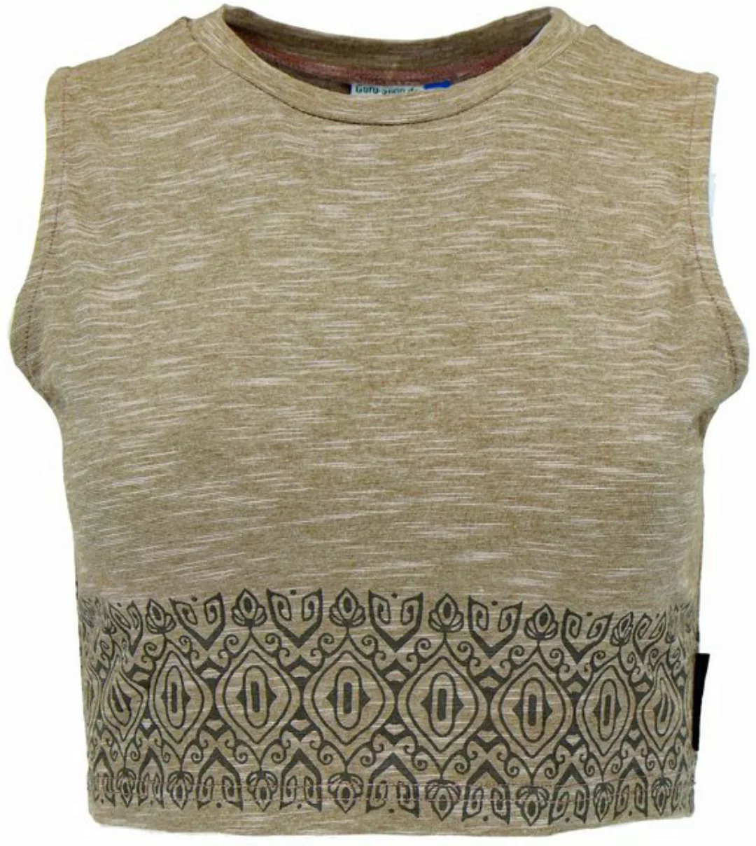 Guru-Shop T-Shirt Kurzes Top, bedrucktes Yoga Top, Yogatop aus.. alternativ günstig online kaufen