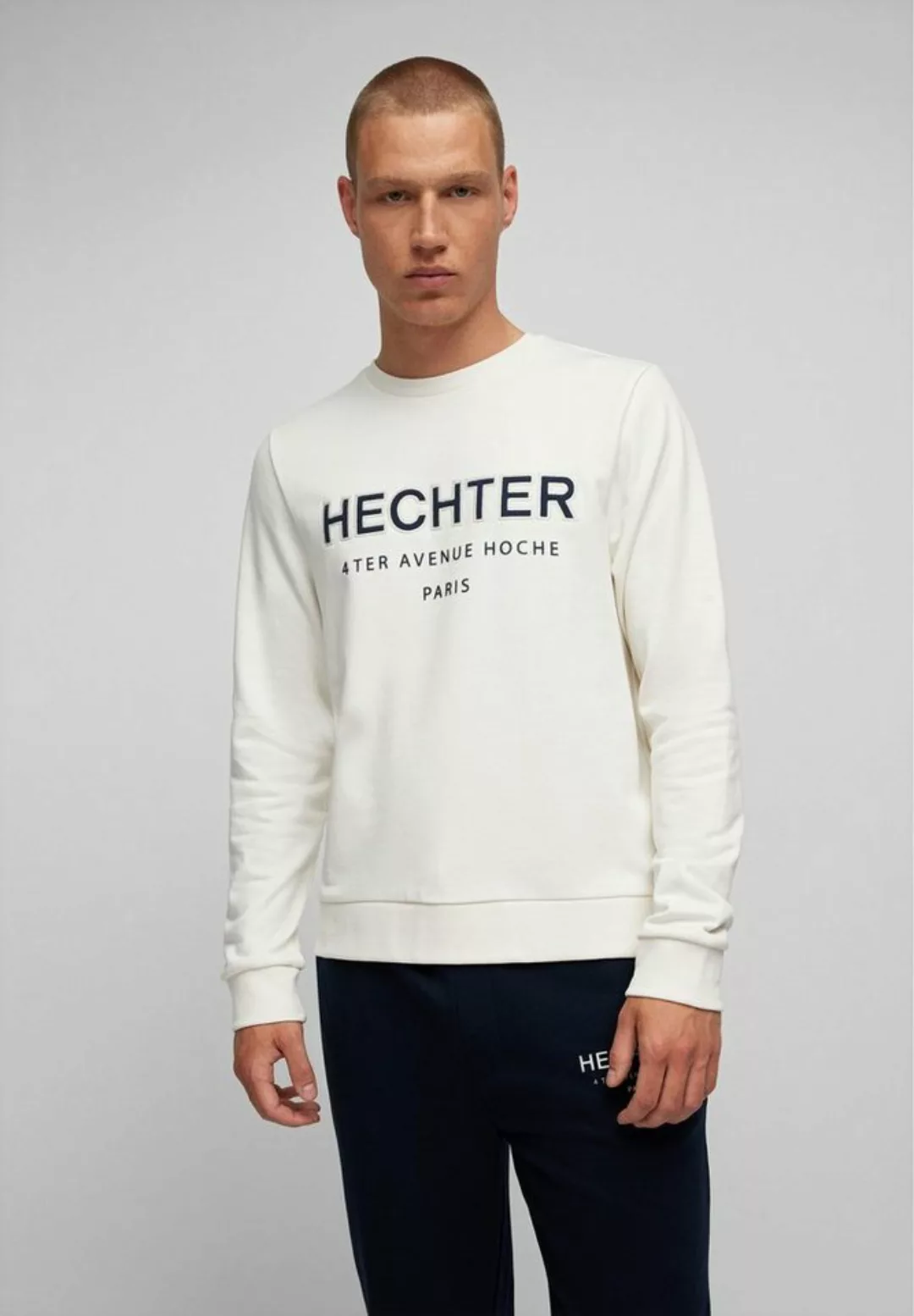 HECHTER PARIS Rundhalspullover mit coolem Frontprint günstig online kaufen